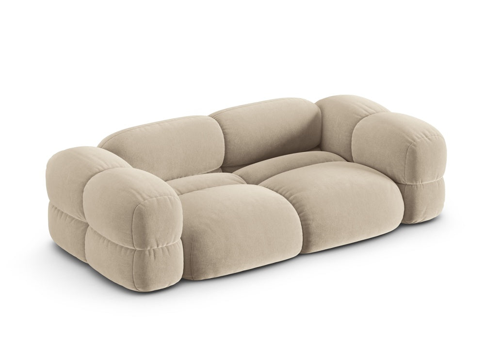 Sofa 3-sitzig aus Samt LORETTO beige