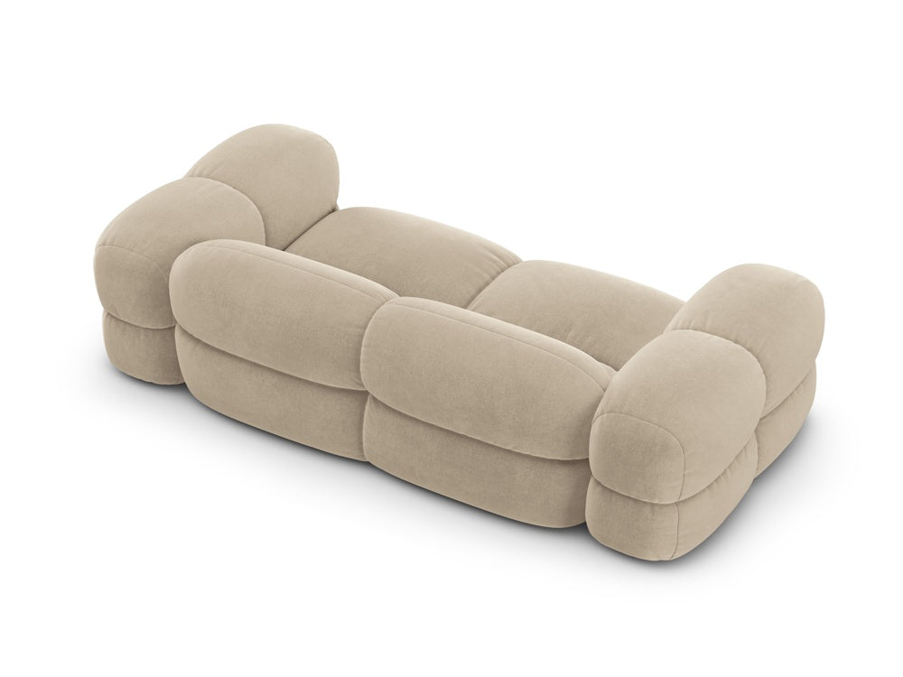 Sofa 3-sitzig aus Samt LORETTO beige