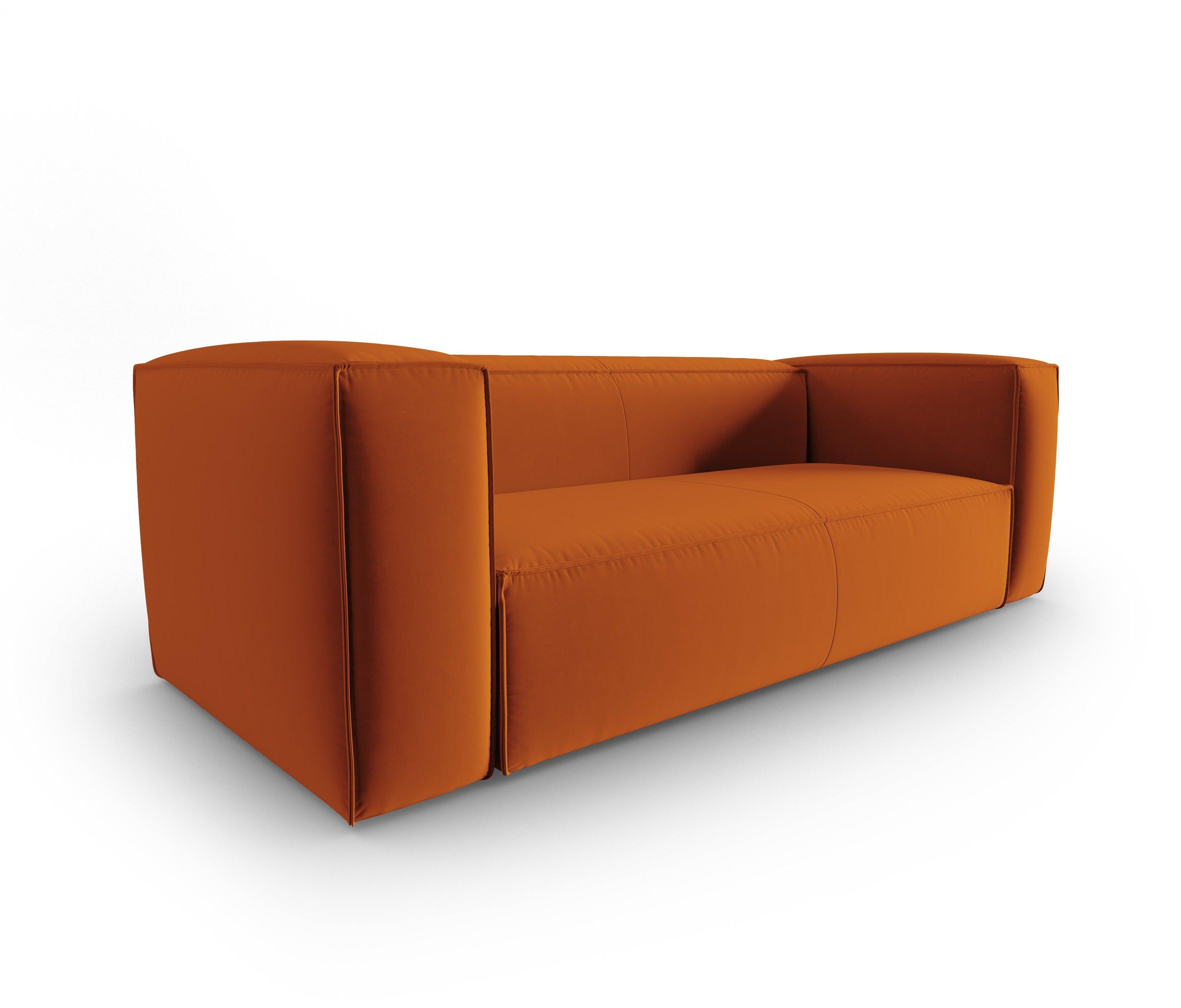 Samt 3-Sitzer-Sofa MACKAY terrakotta