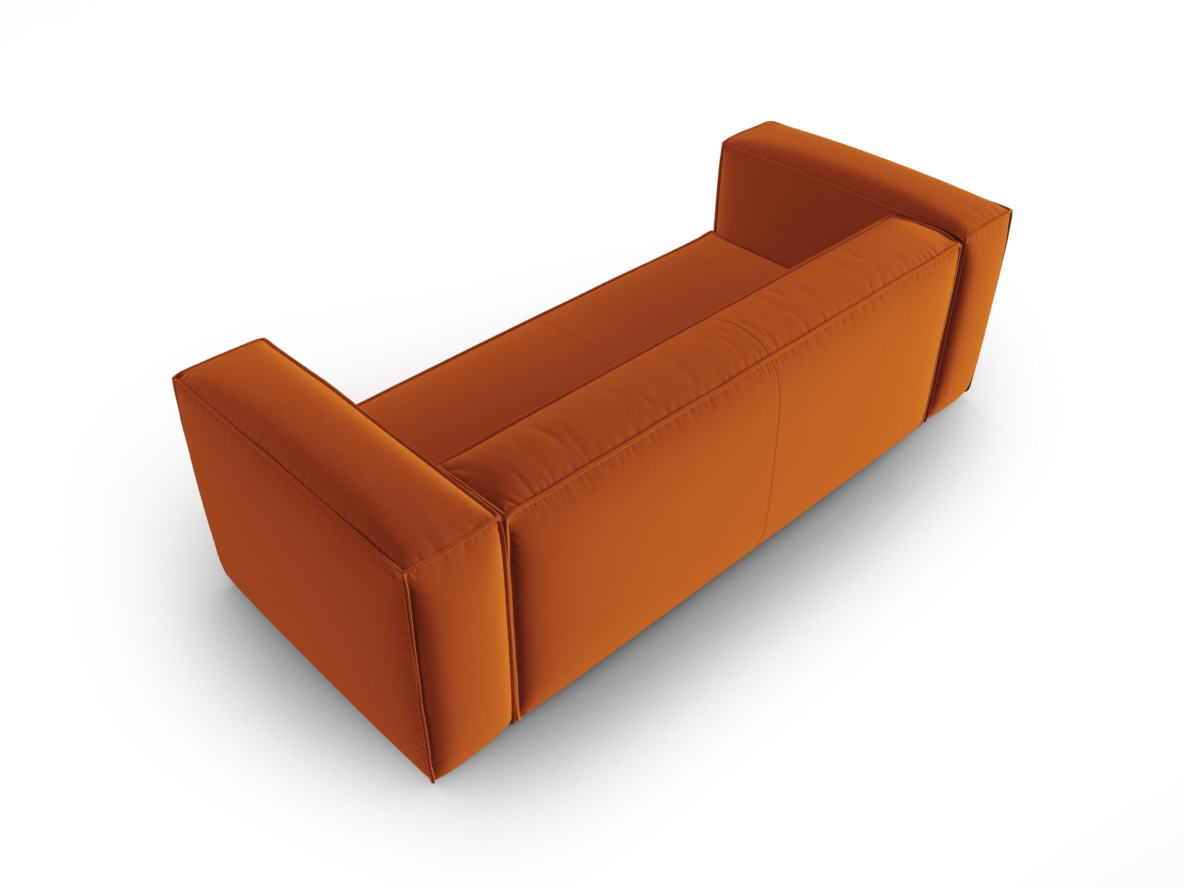 Samt 3-Sitzer-Sofa MACKAY terrakotta