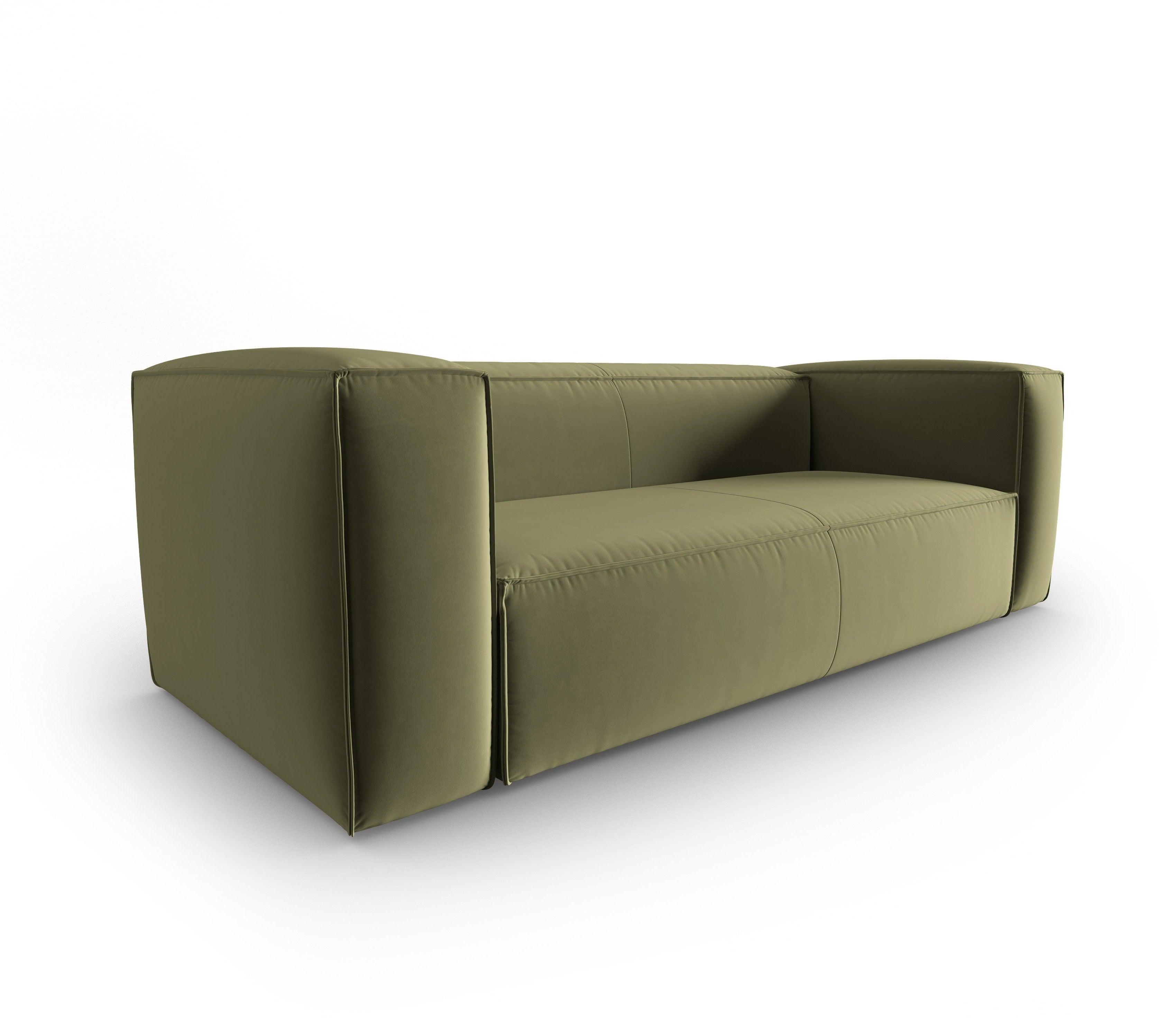 Samt 3-Sitzer-Sofa MACKAY hellgrün