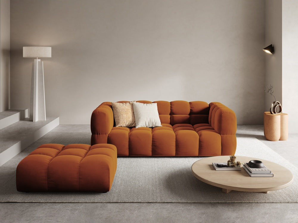 Sky Terrakotta 3R-Person Velvet Sofa