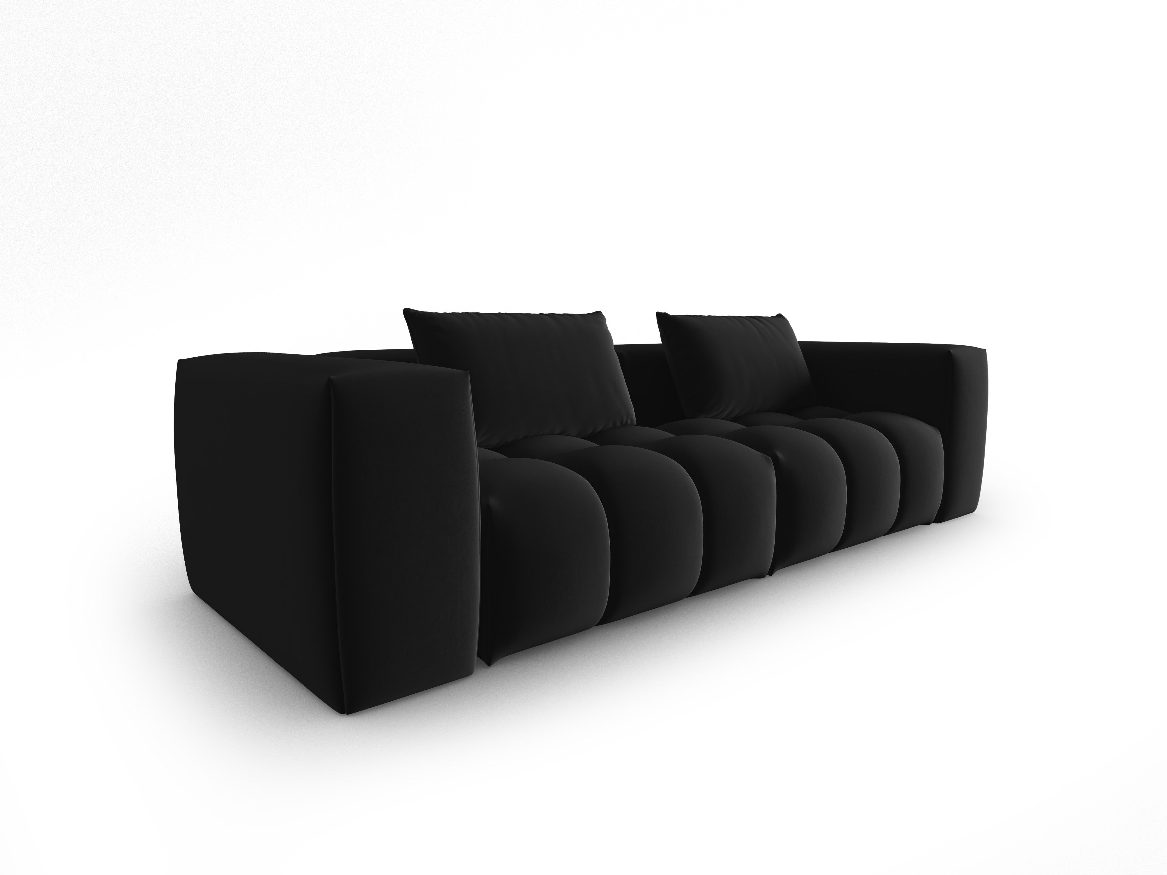 Velvet Sofa for 3 VERONA Black