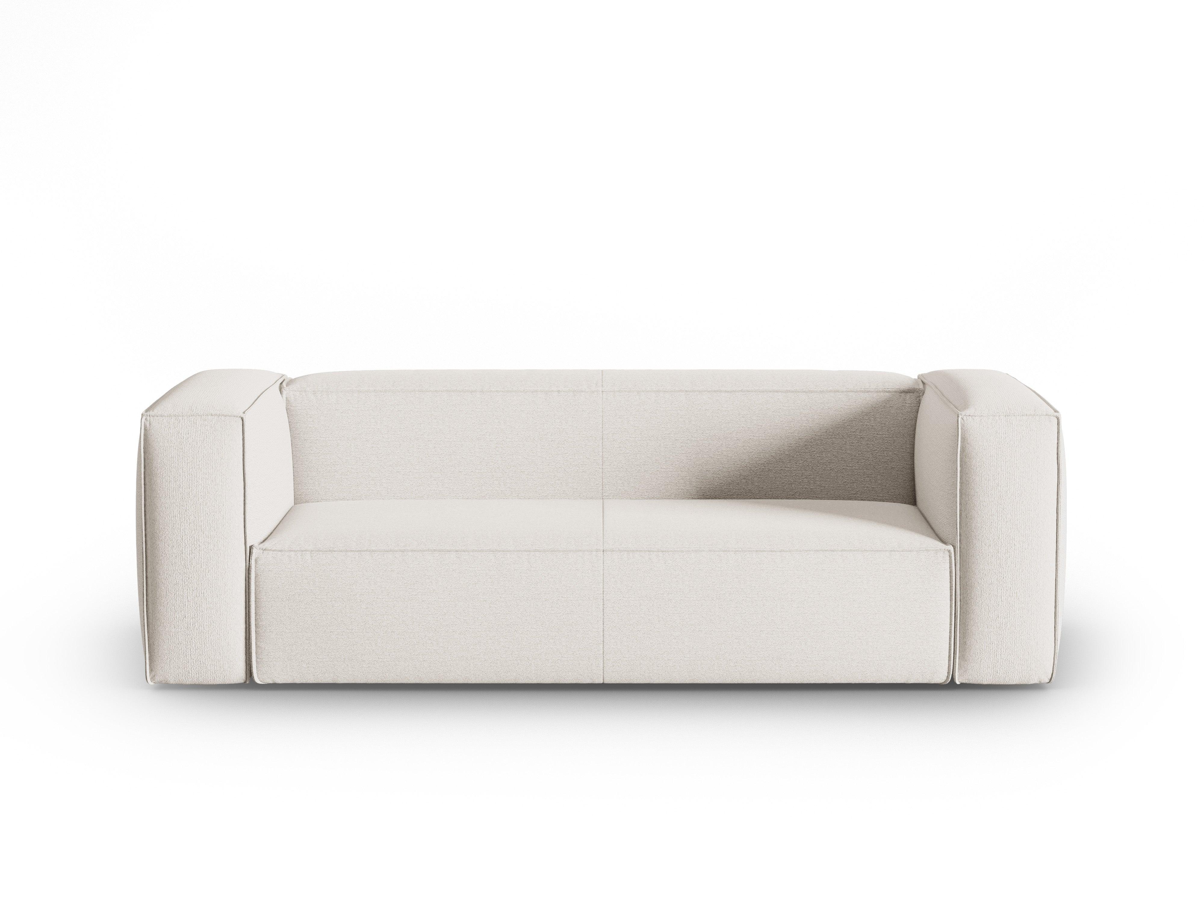 3-Sitzer-Sofa MACKAY elfenbeinfarbener Bouclé