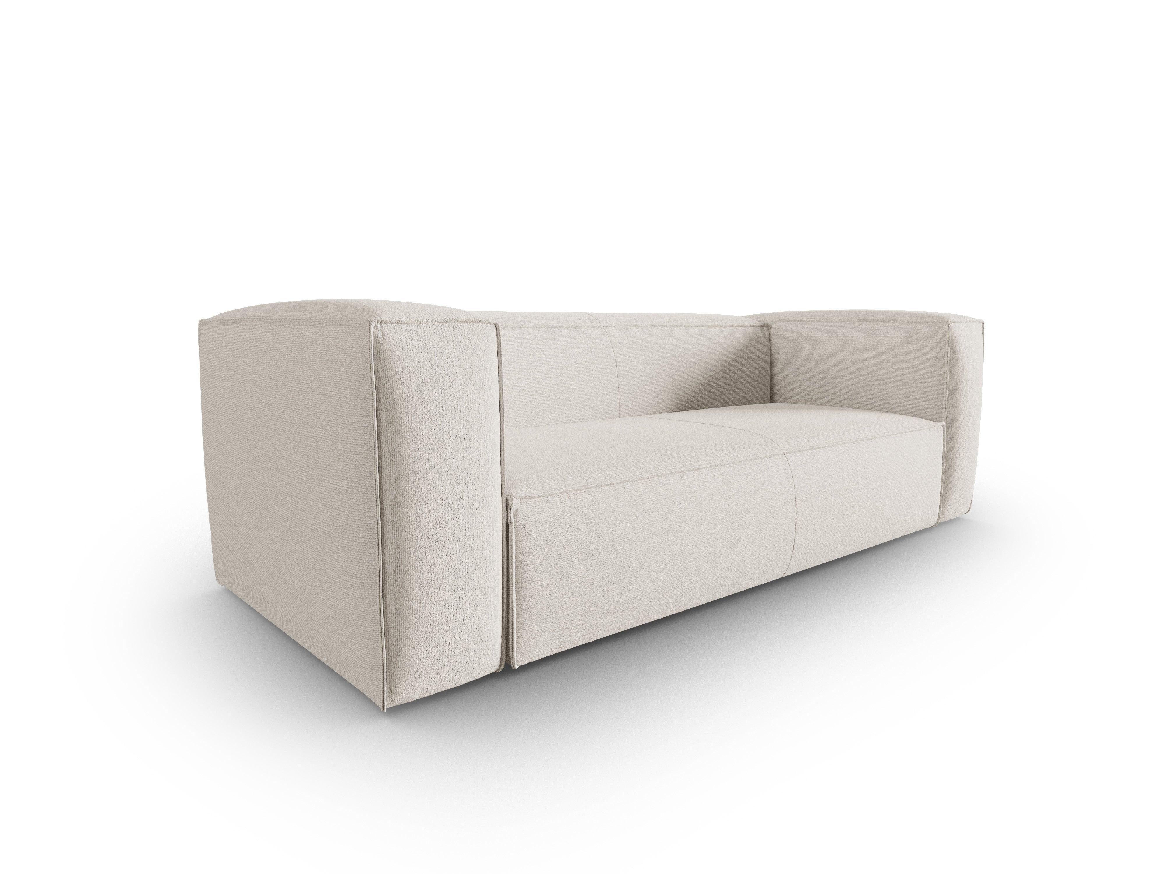 3-Sitzer-Sofa MACKAY elfenbeinfarbener Bouclé