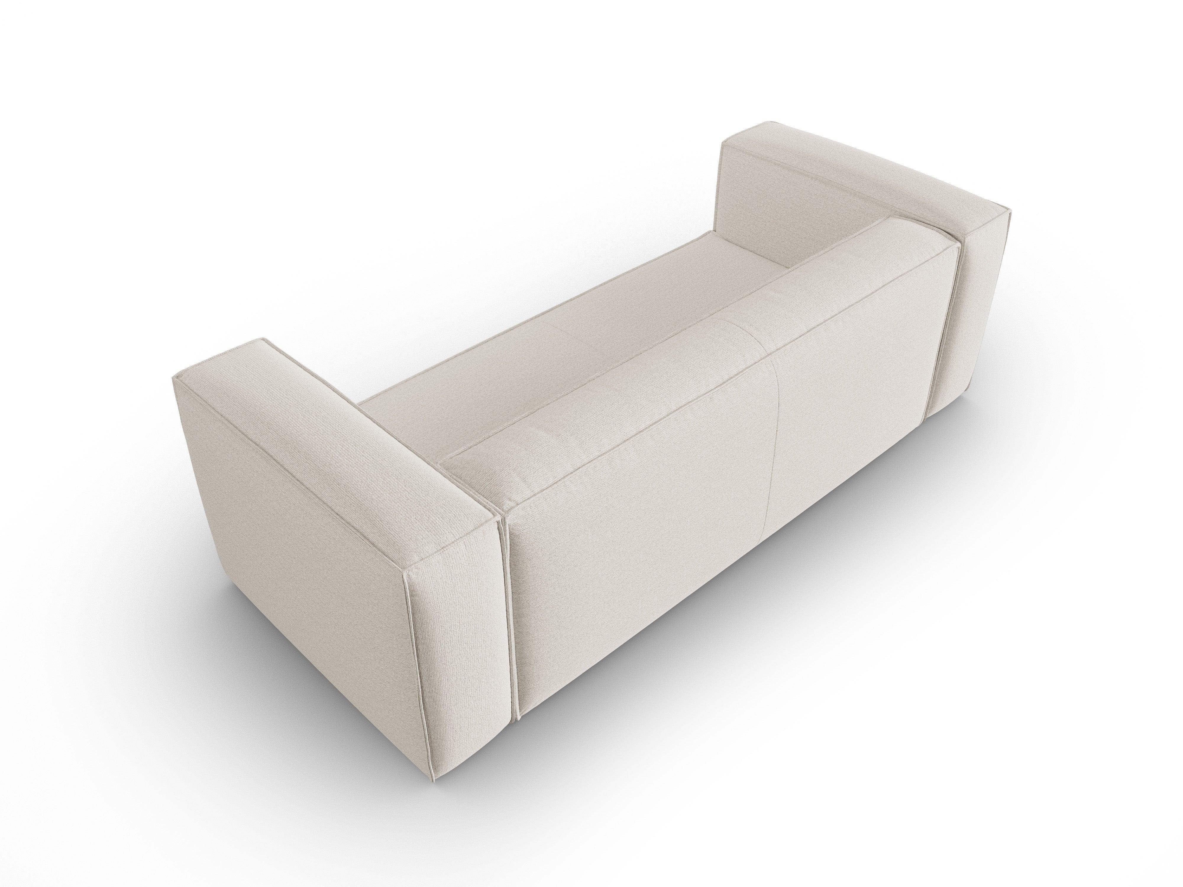 3-Sitzer-Sofa MACKAY elfenbeinfarbener Bouclé