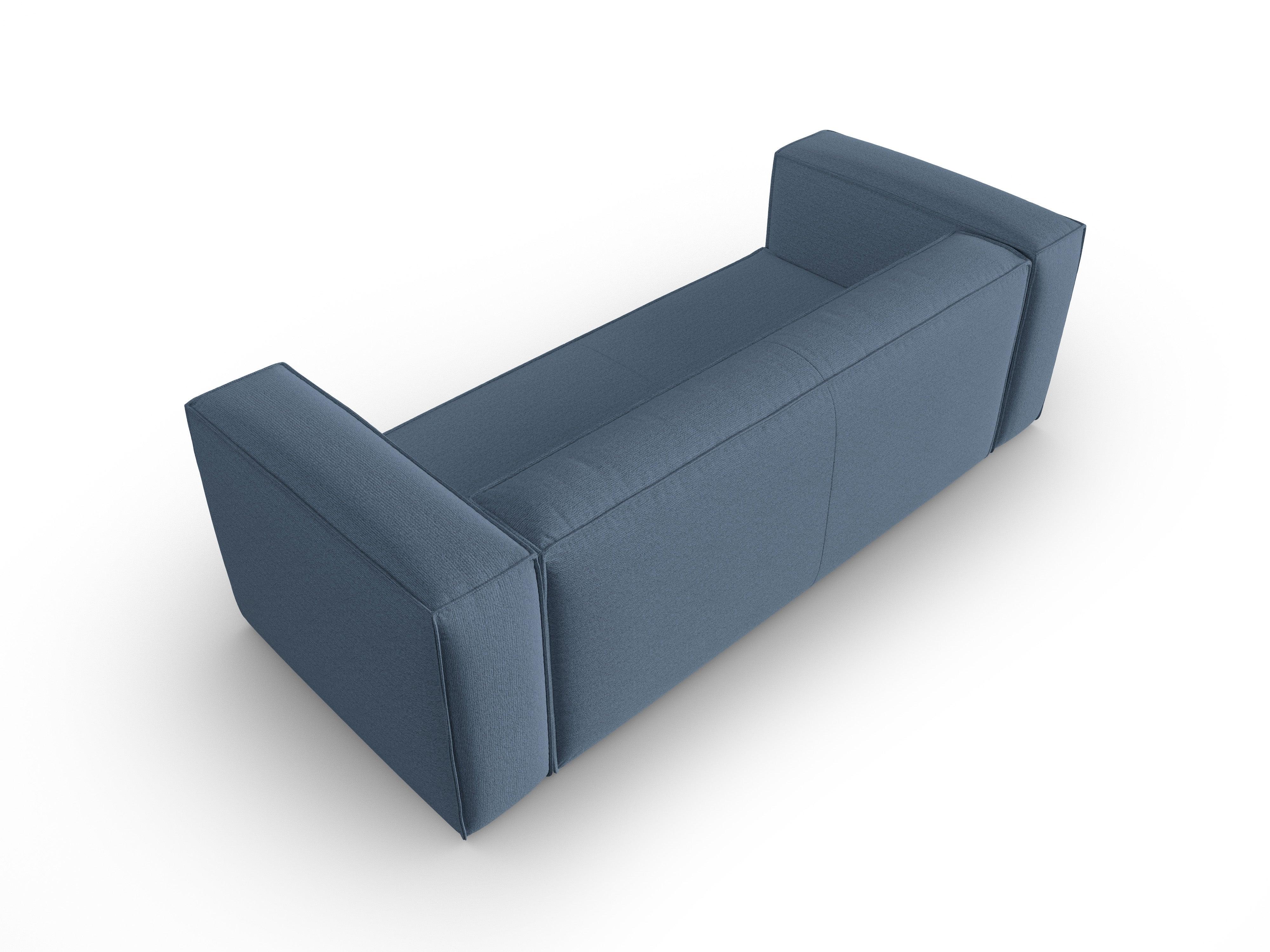 3-Sitzer-Sofa MACKAY blau Bouclé