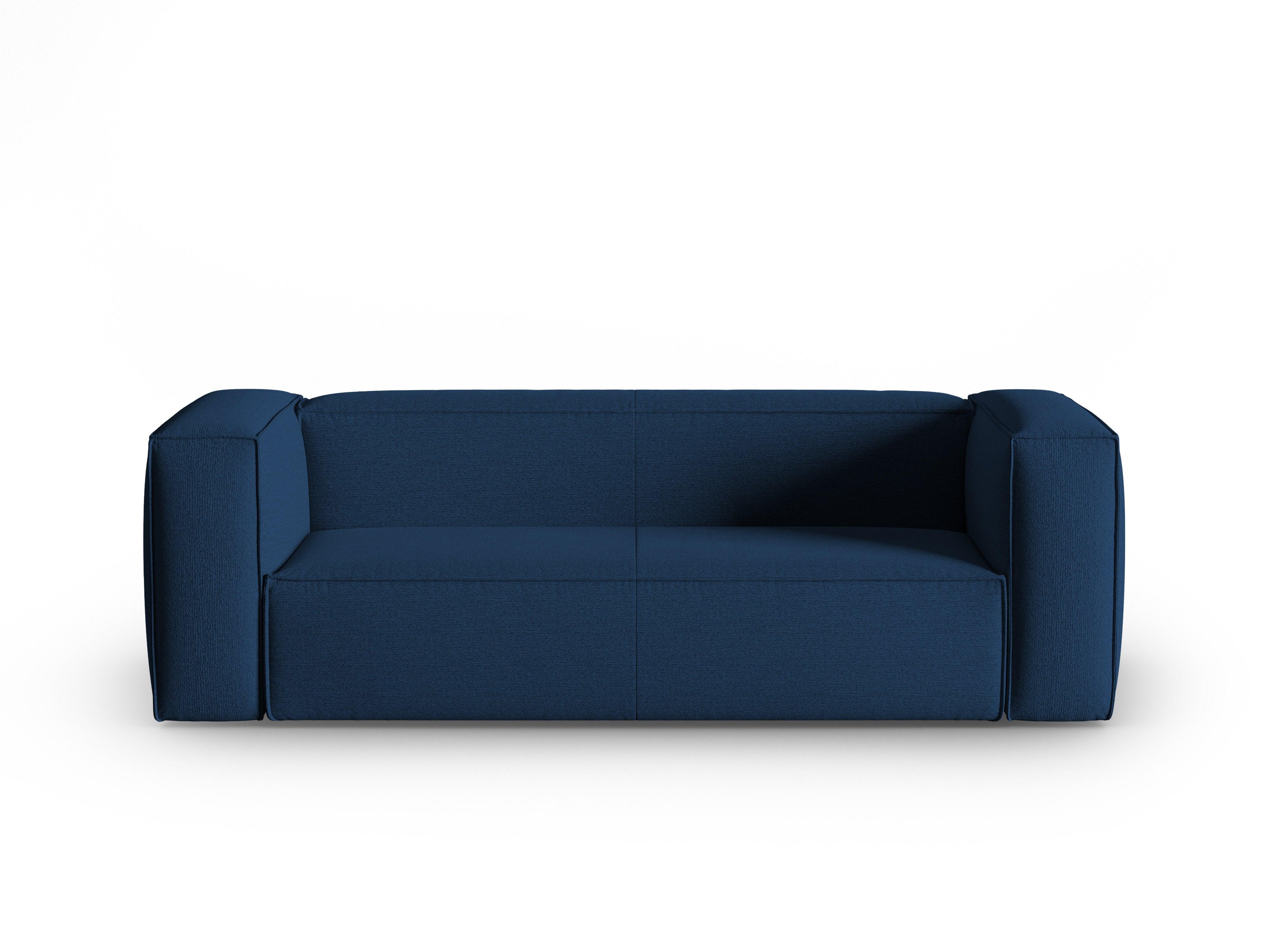 3-Sitzer-Sofa MACKAY dunkelblau Bouclé