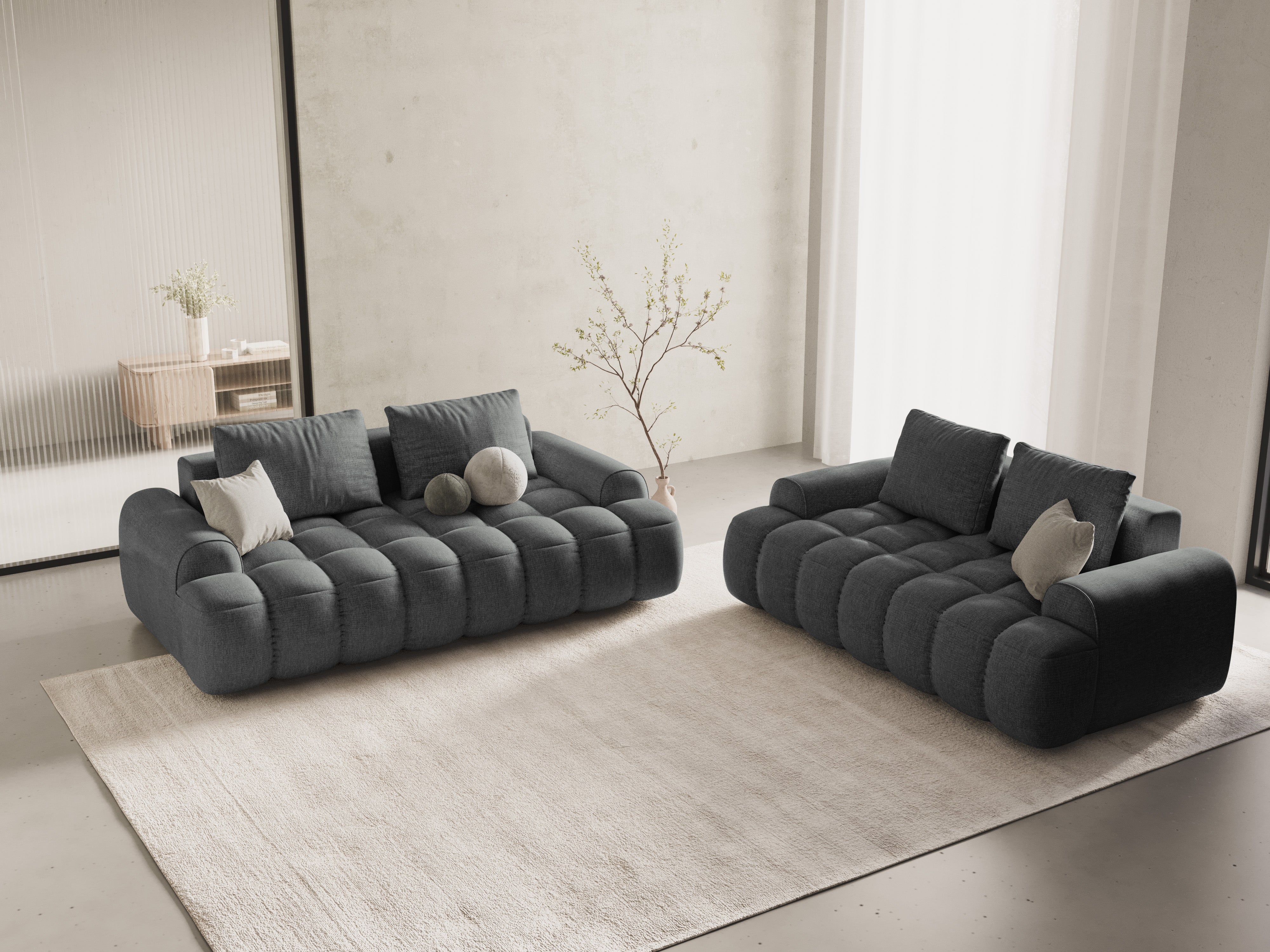 Sofa 3-Sitzer LINZ grau