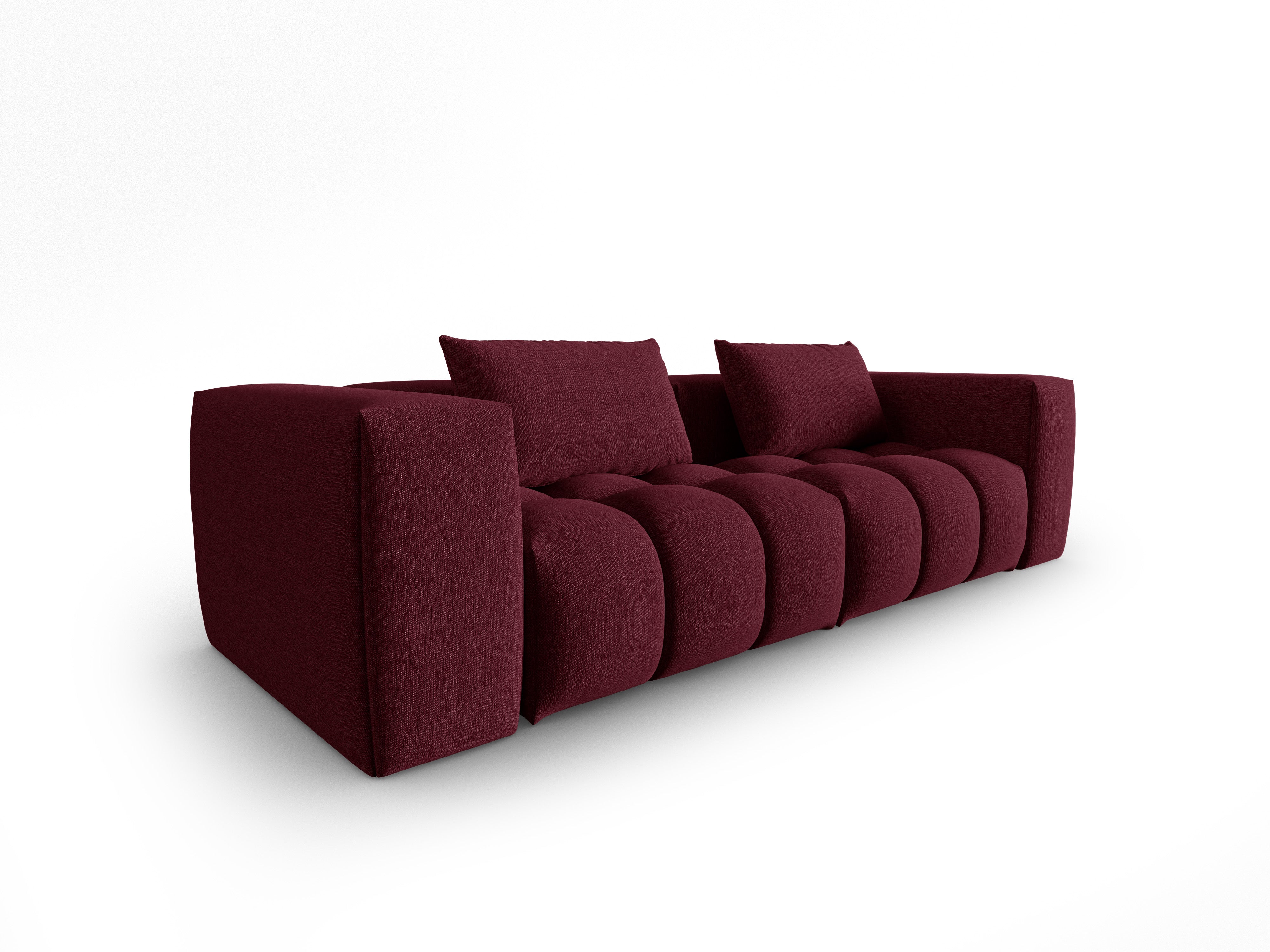 Sofa 3-sitzig VERONA burgunderrot