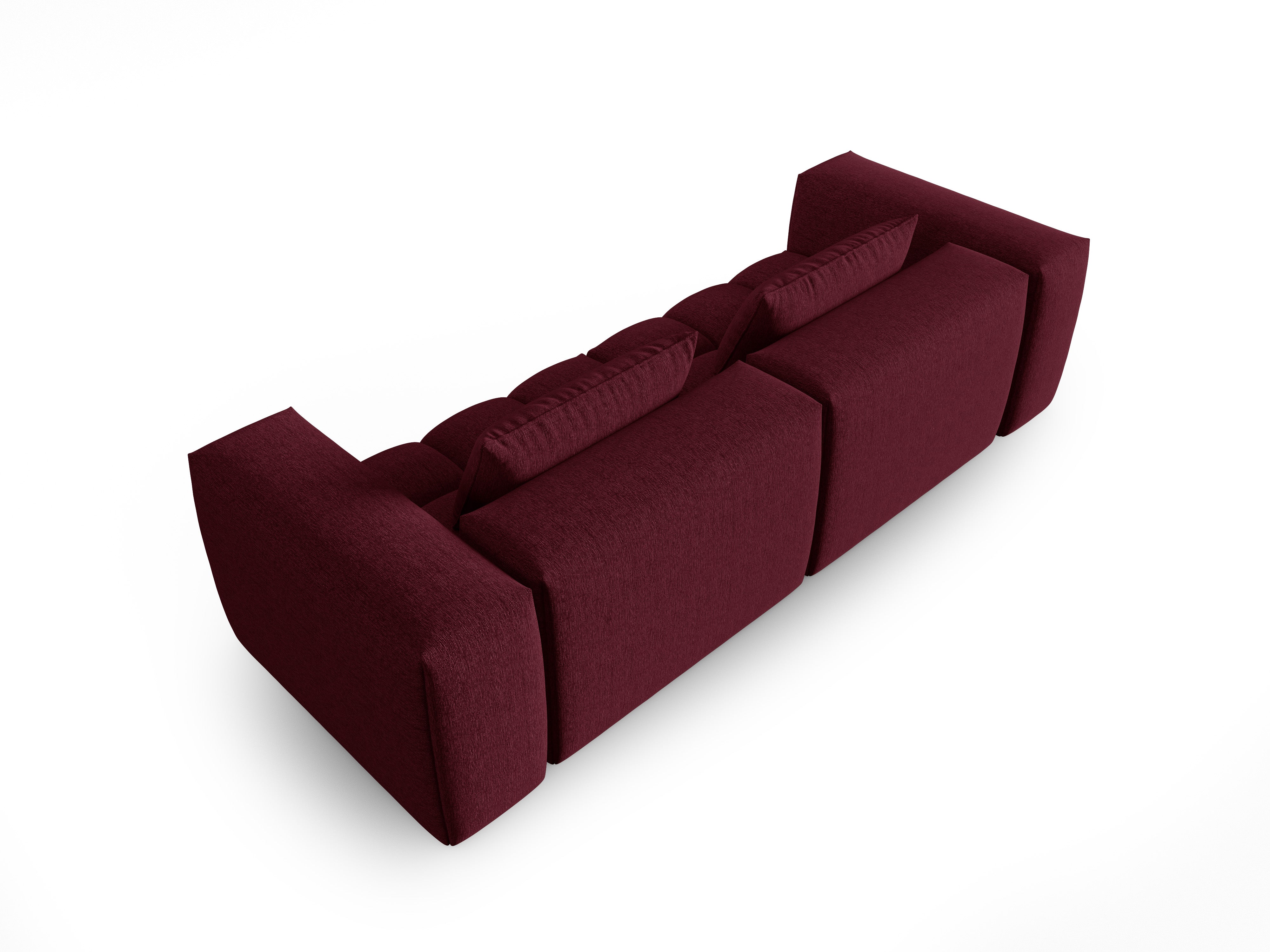 Sofa 3-sitzig VERONA burgunderrot