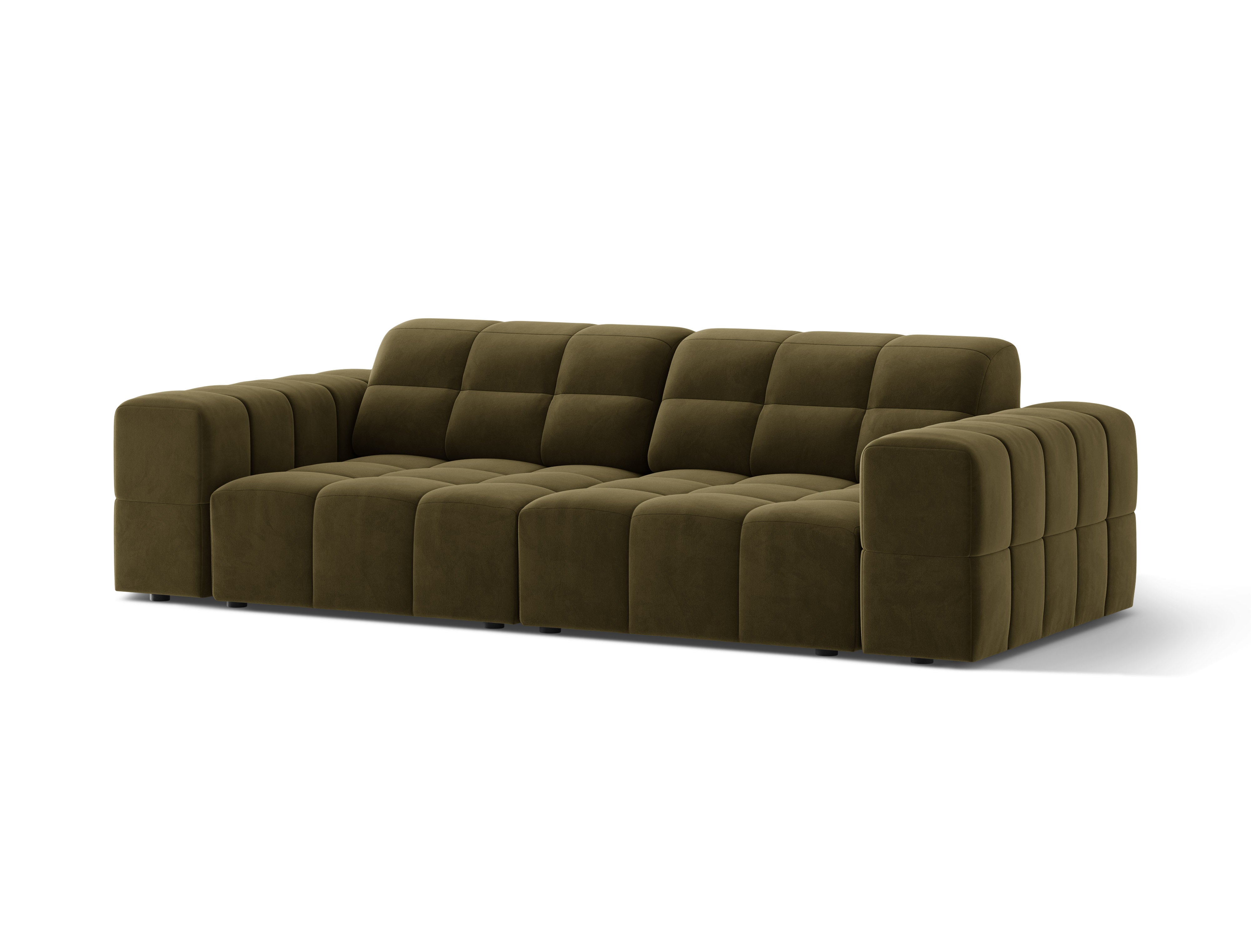 Samtsofa 3-Personen Olive Chicago