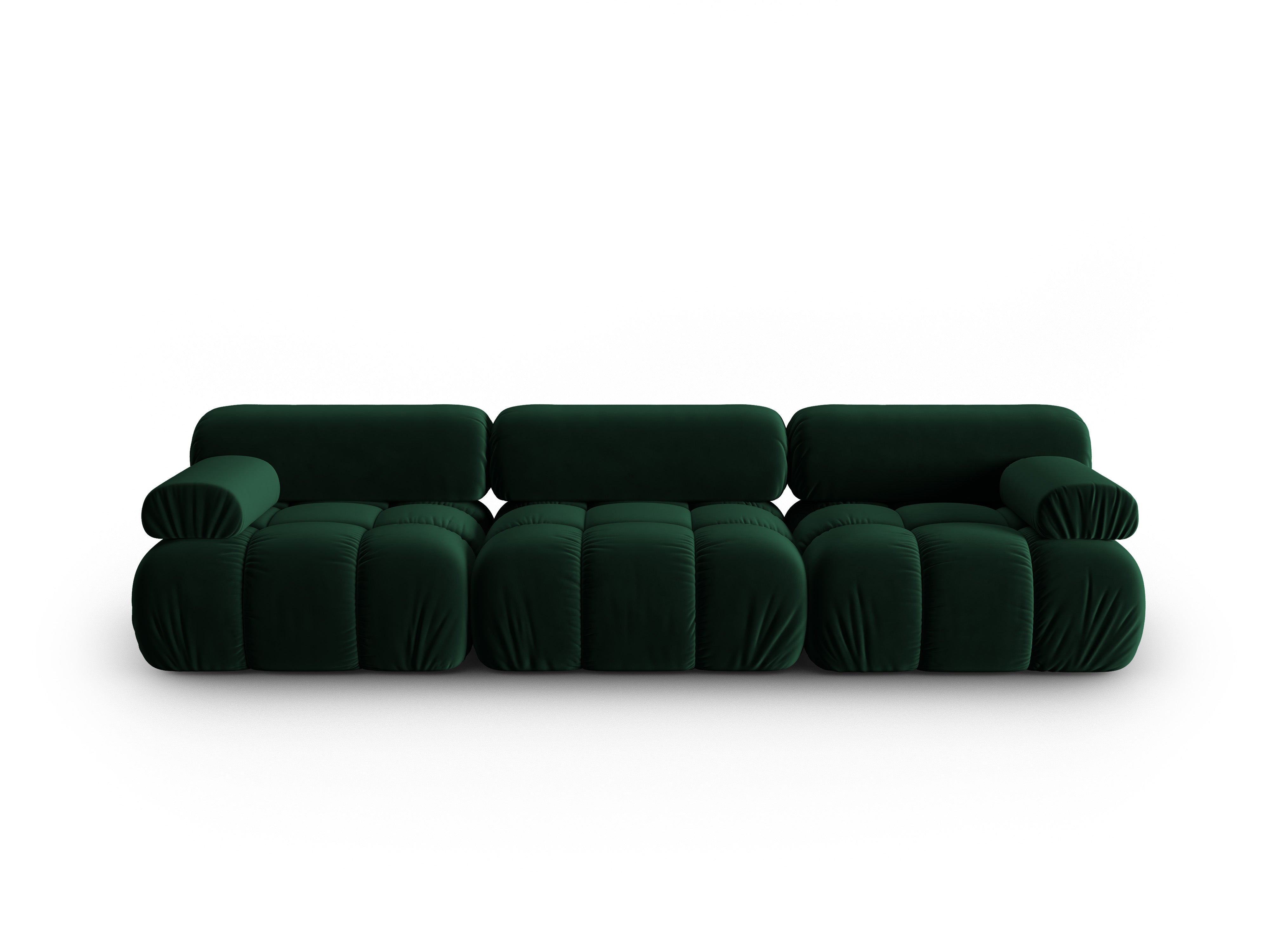 CORTINA velvet 3-seater sofa bottle green [ewelina] [Amelia spr]