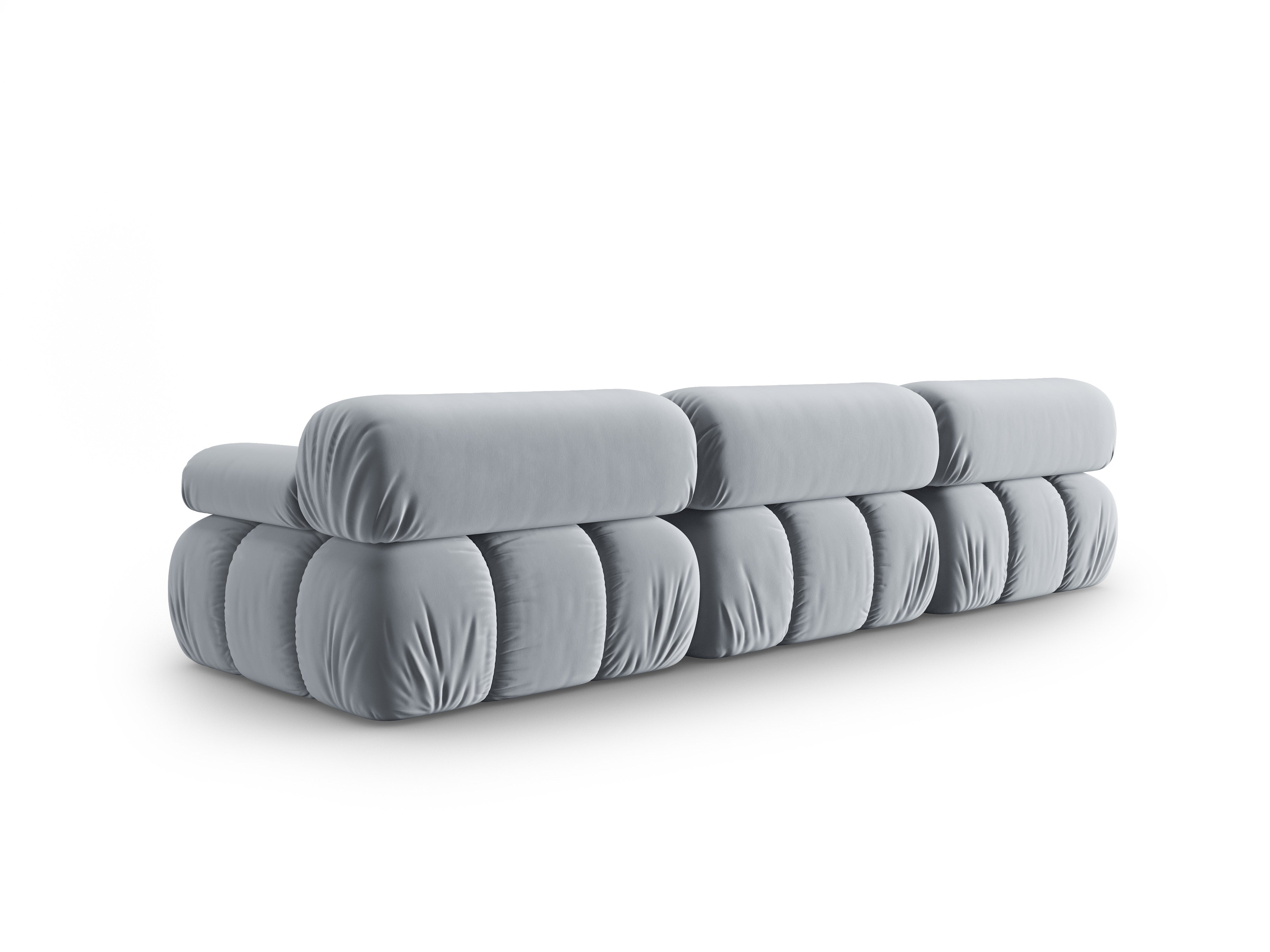 CORTINA Blue Velvet 3-Seater Sofa