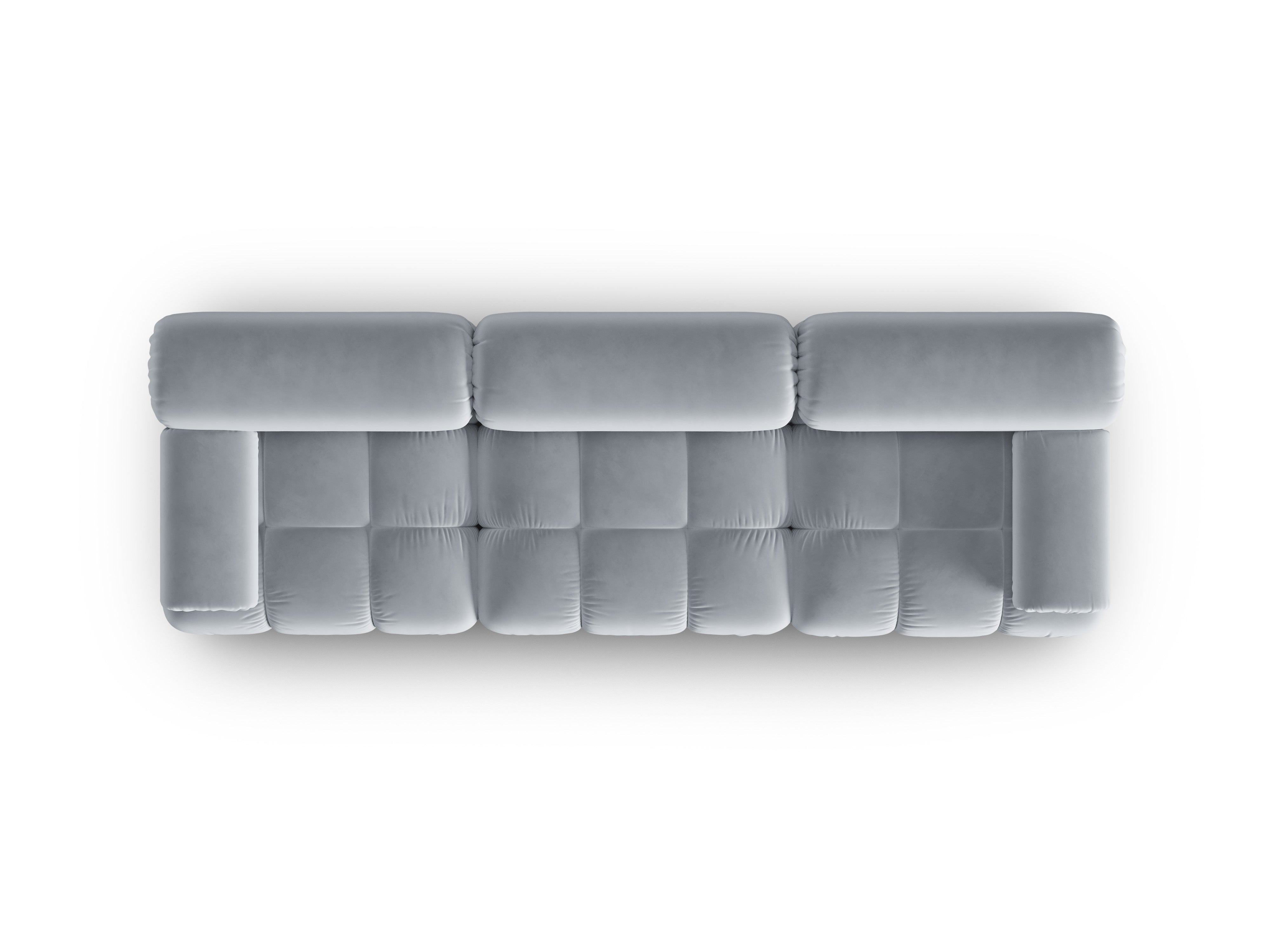 CORTINA Blue Velvet 3-Seater Sofa