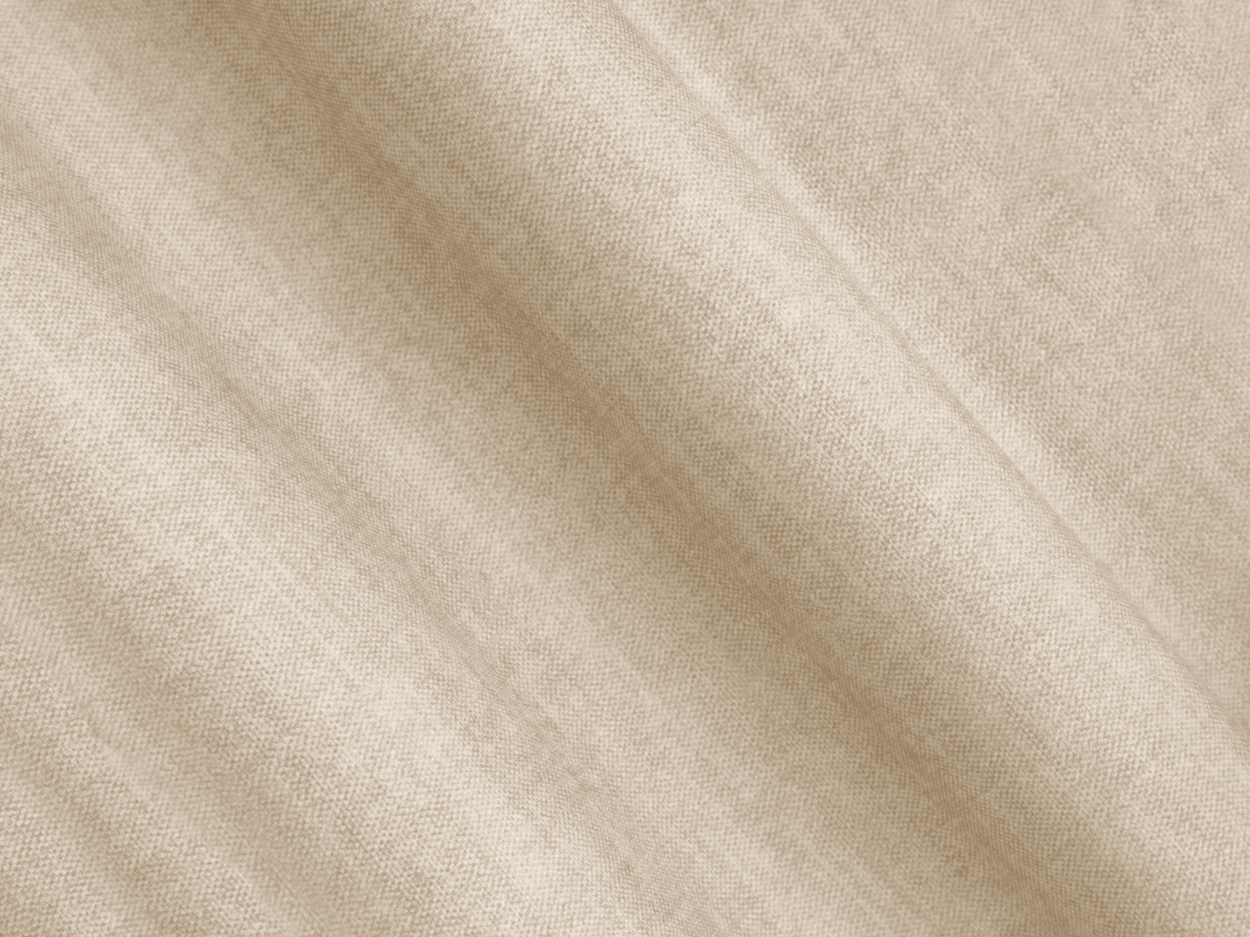 Velvet sofa for 4 people CAMPI light beige