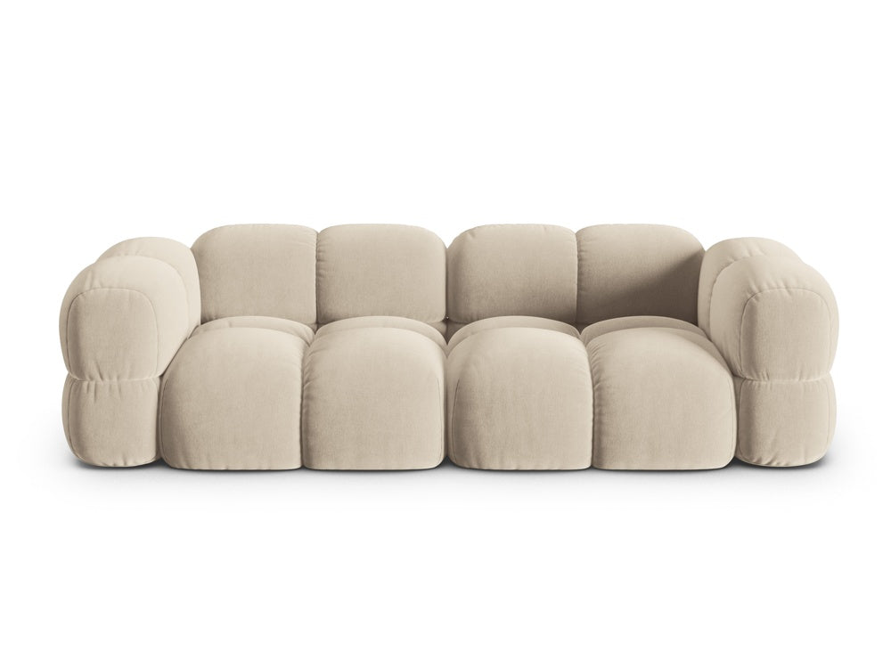 Sofa 4-sitzig aus Samt LORETTO beige