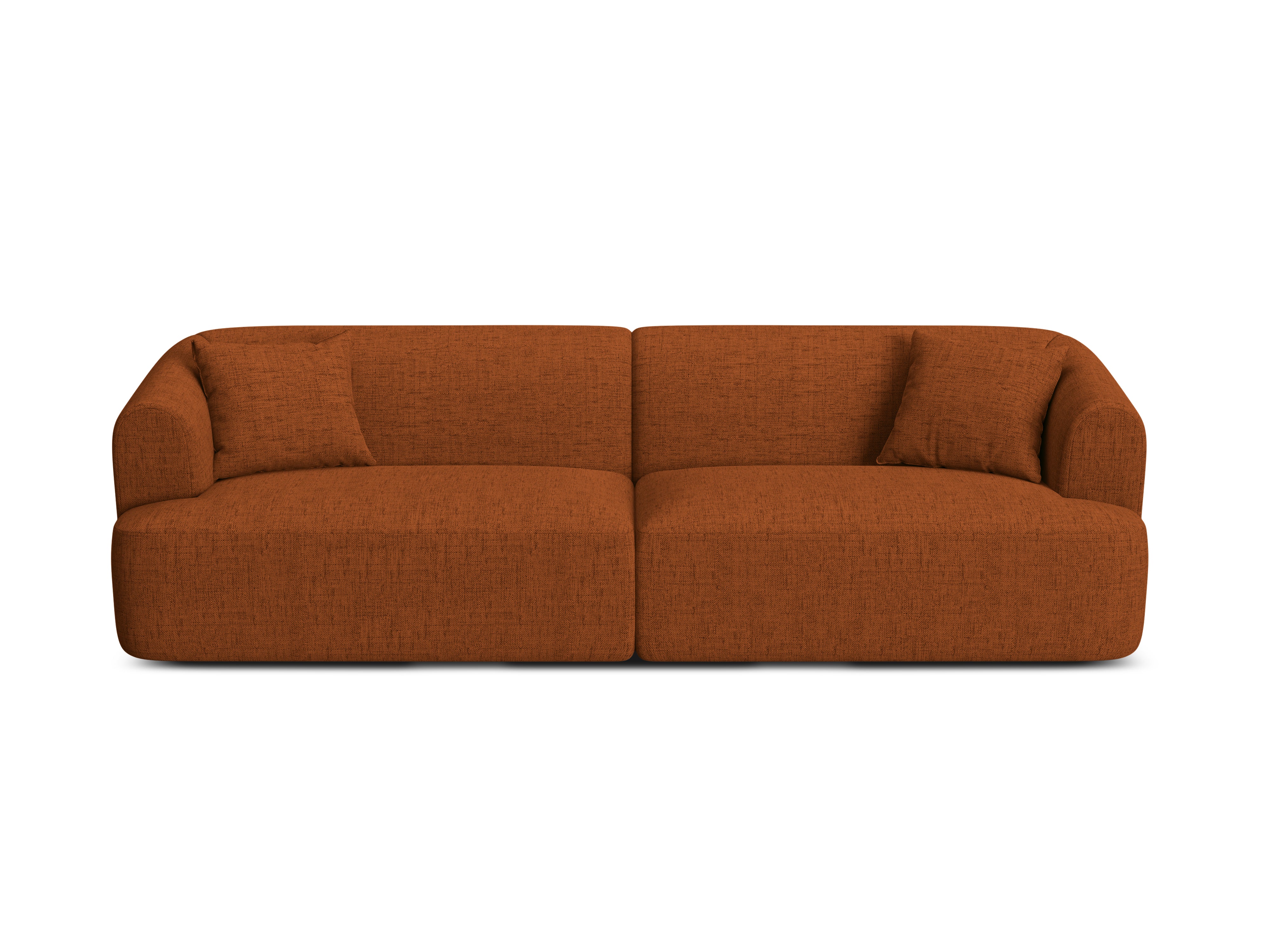Sofa 4-sitzig CAMPI ziegelrot Chenille