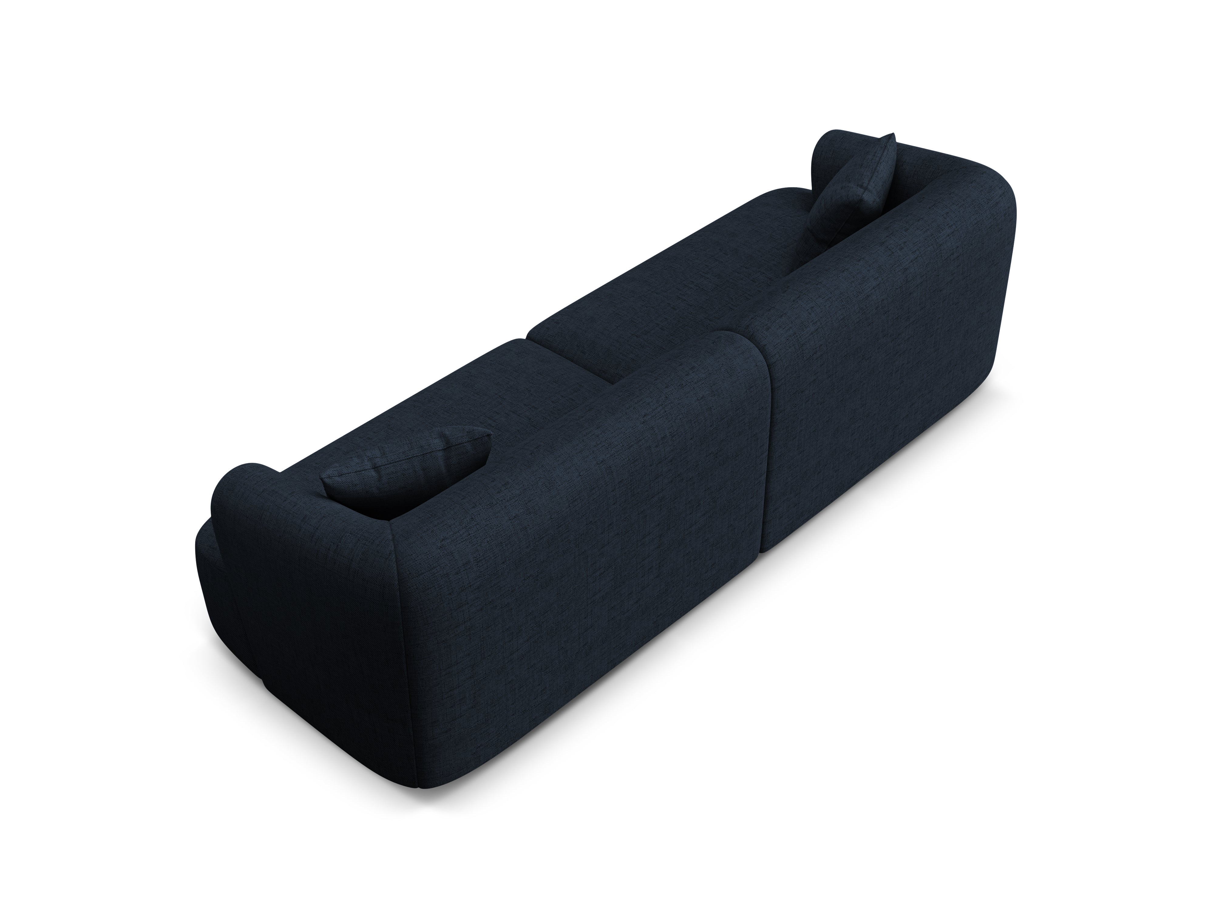 Sofa für 4 Personen CAMPI blaues Chenille
