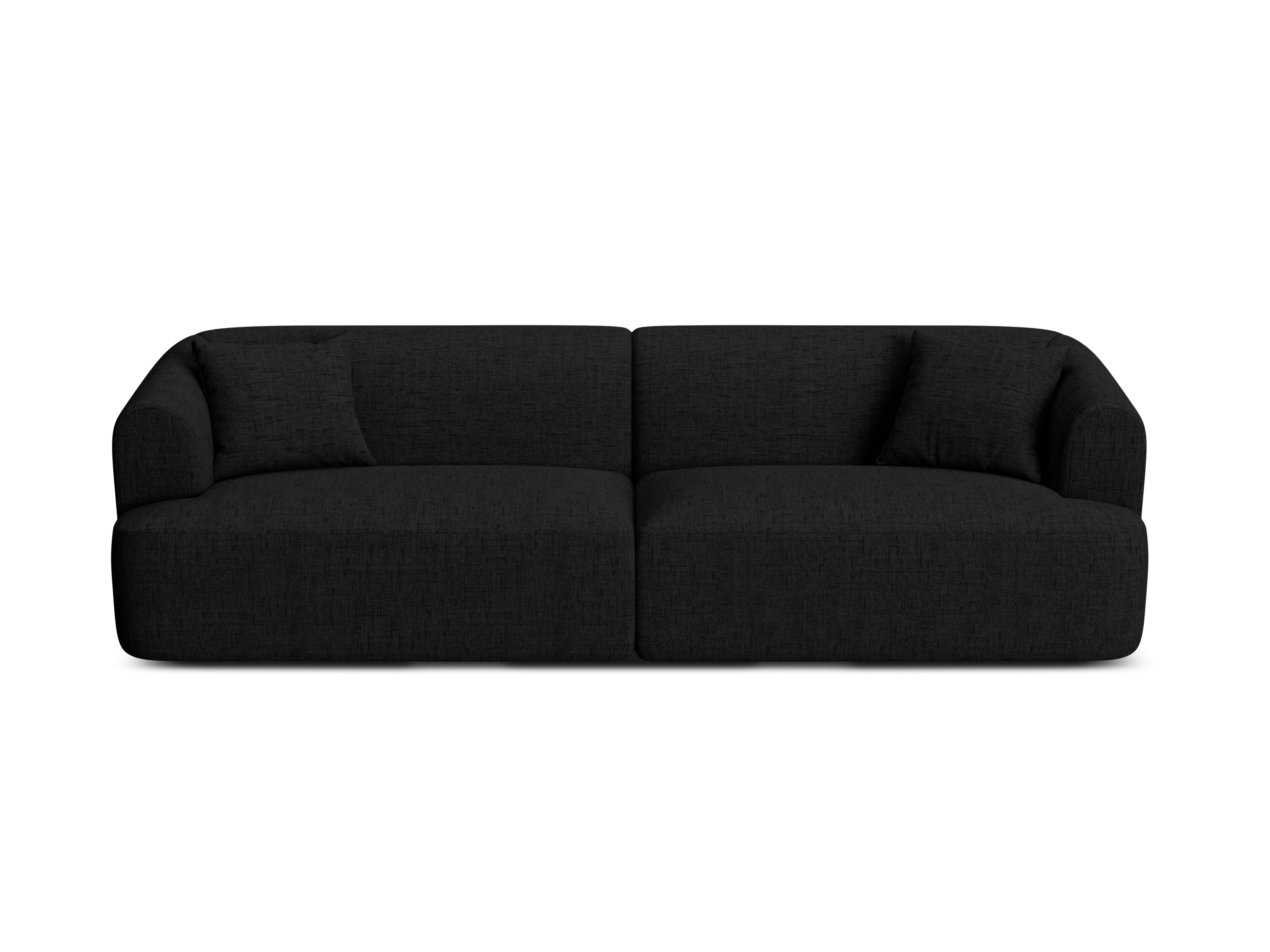 Sofa 4-Sitzer CAMPI schwarzes Chenille