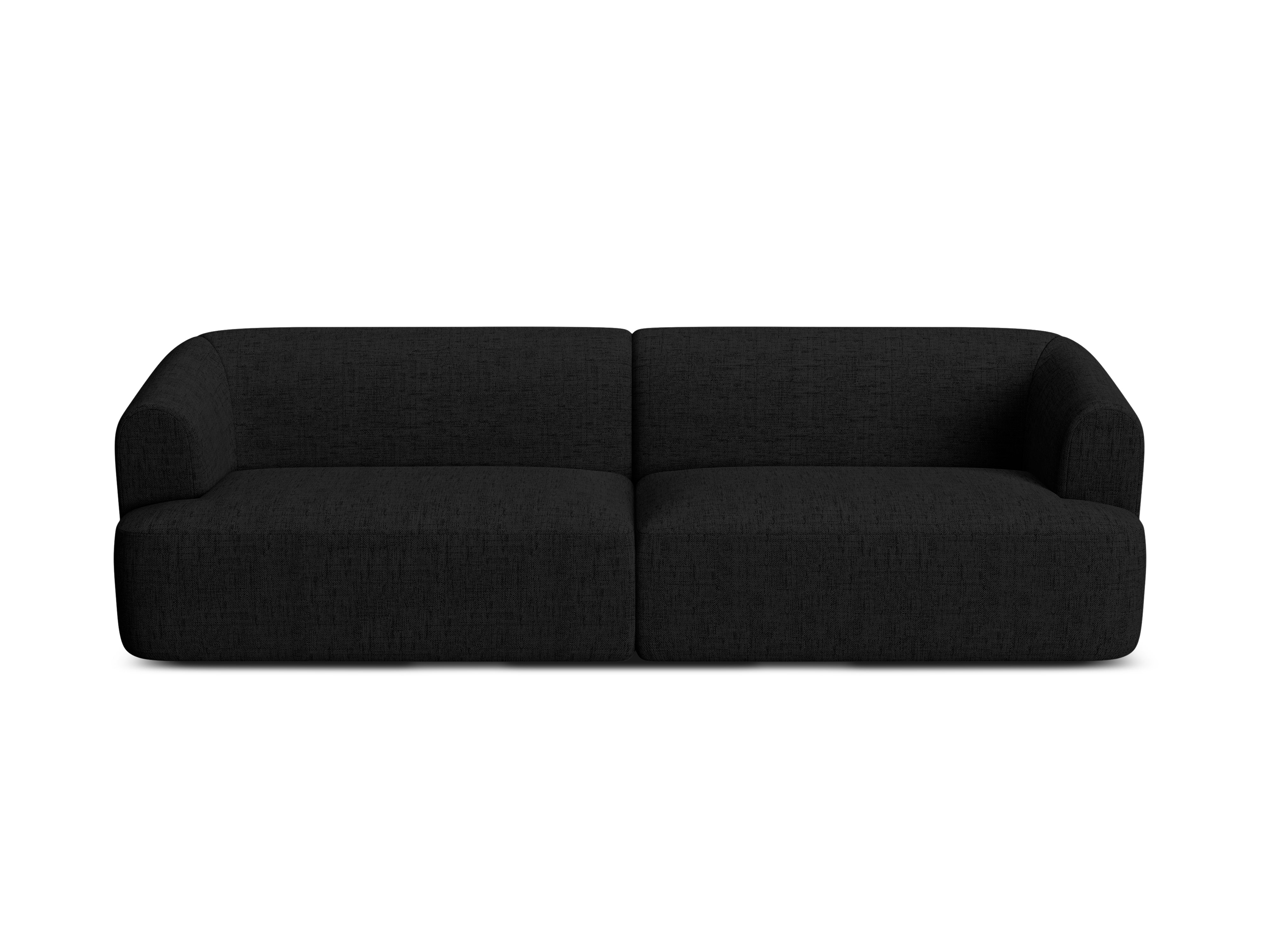 Sofa 4-Sitzer CAMPI schwarzes Chenille