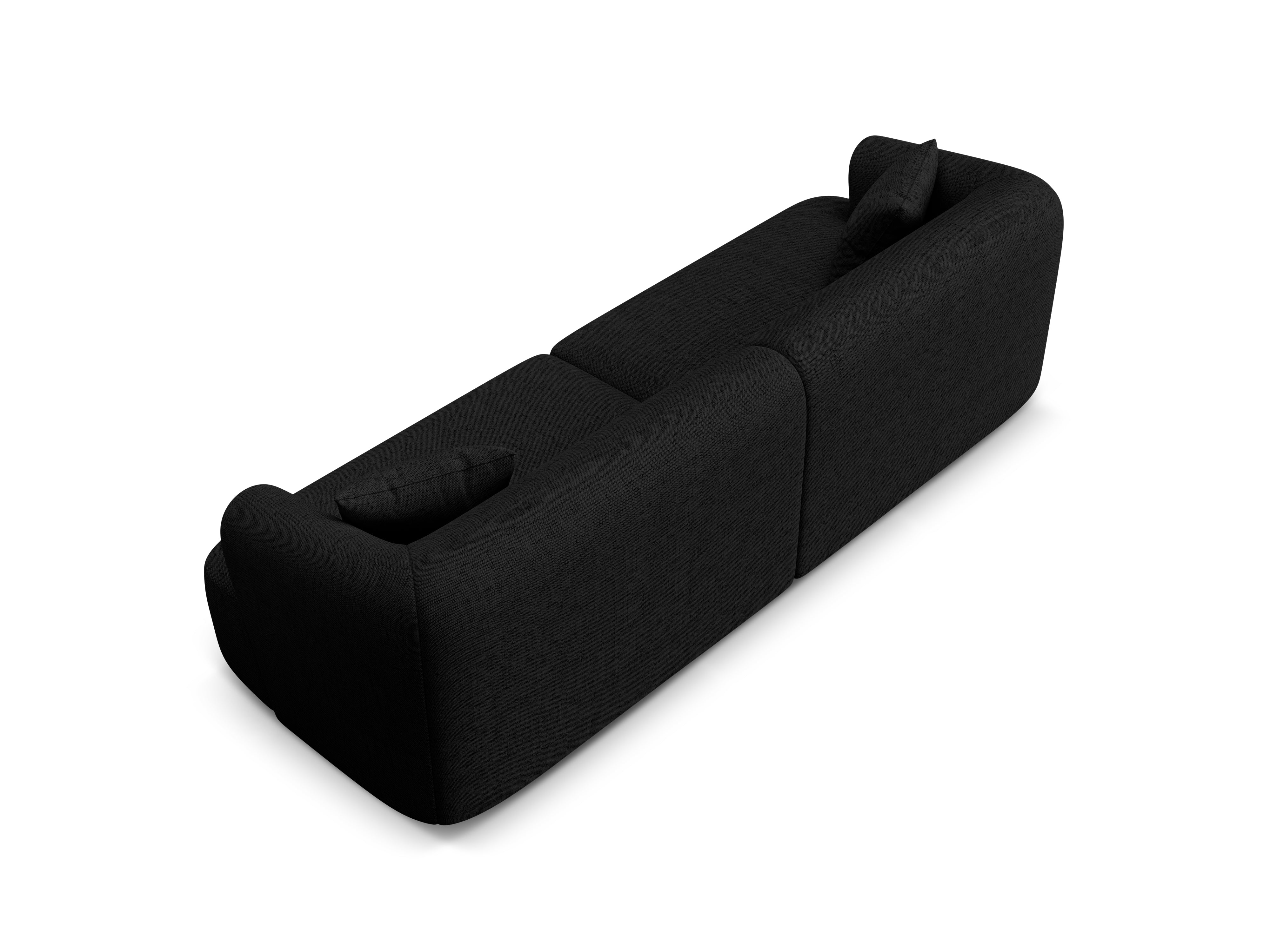Sofa 4-Sitzer CAMPI schwarzes Chenille