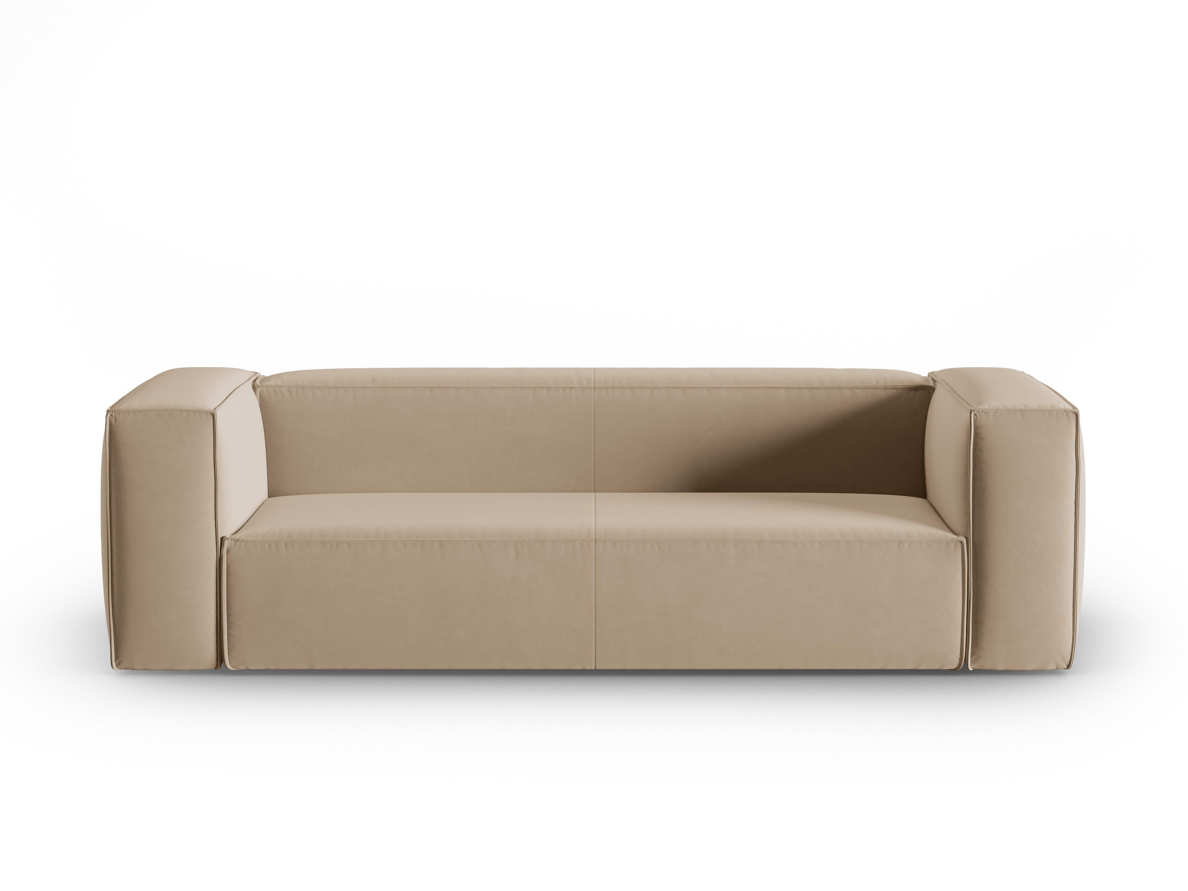 Samt 4-Sitzer-Sofa MACKAY sand