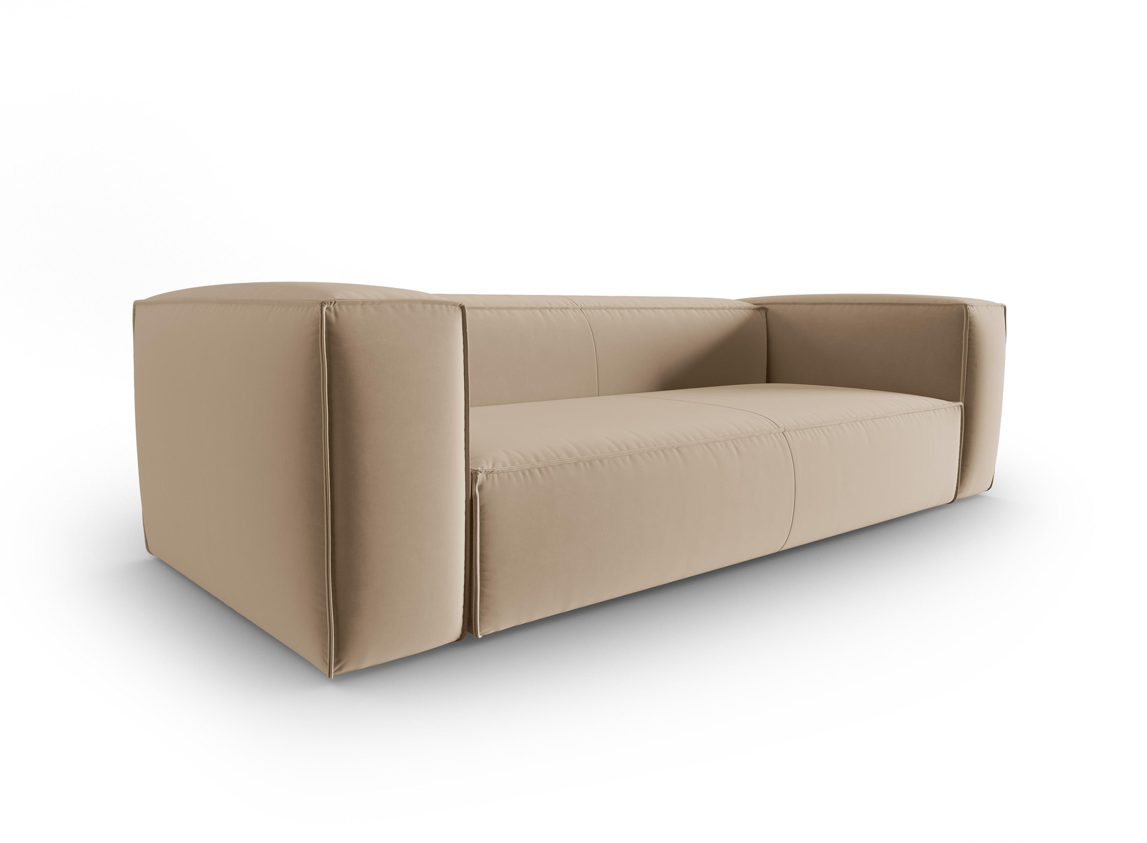 Samt 4-Sitzer-Sofa MACKAY sand