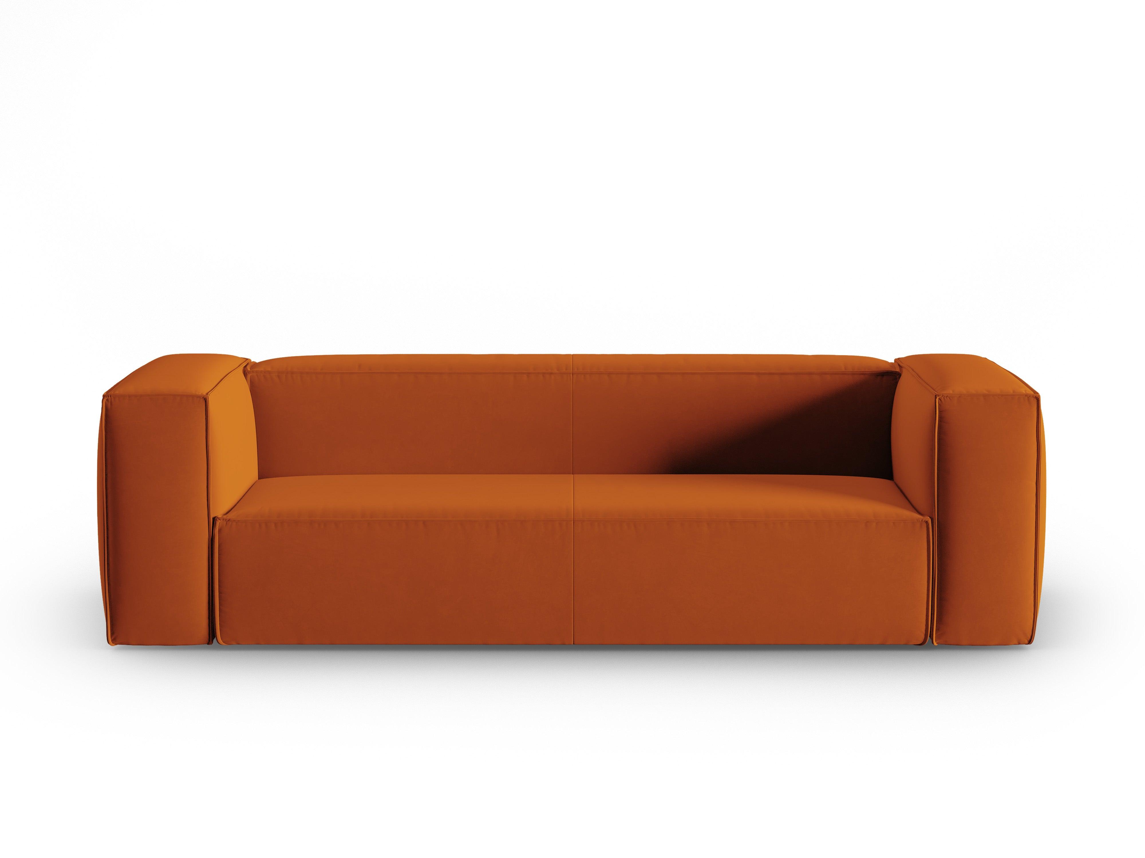 Samt 4-Sitzer-Sofa MACKAY terrakotta