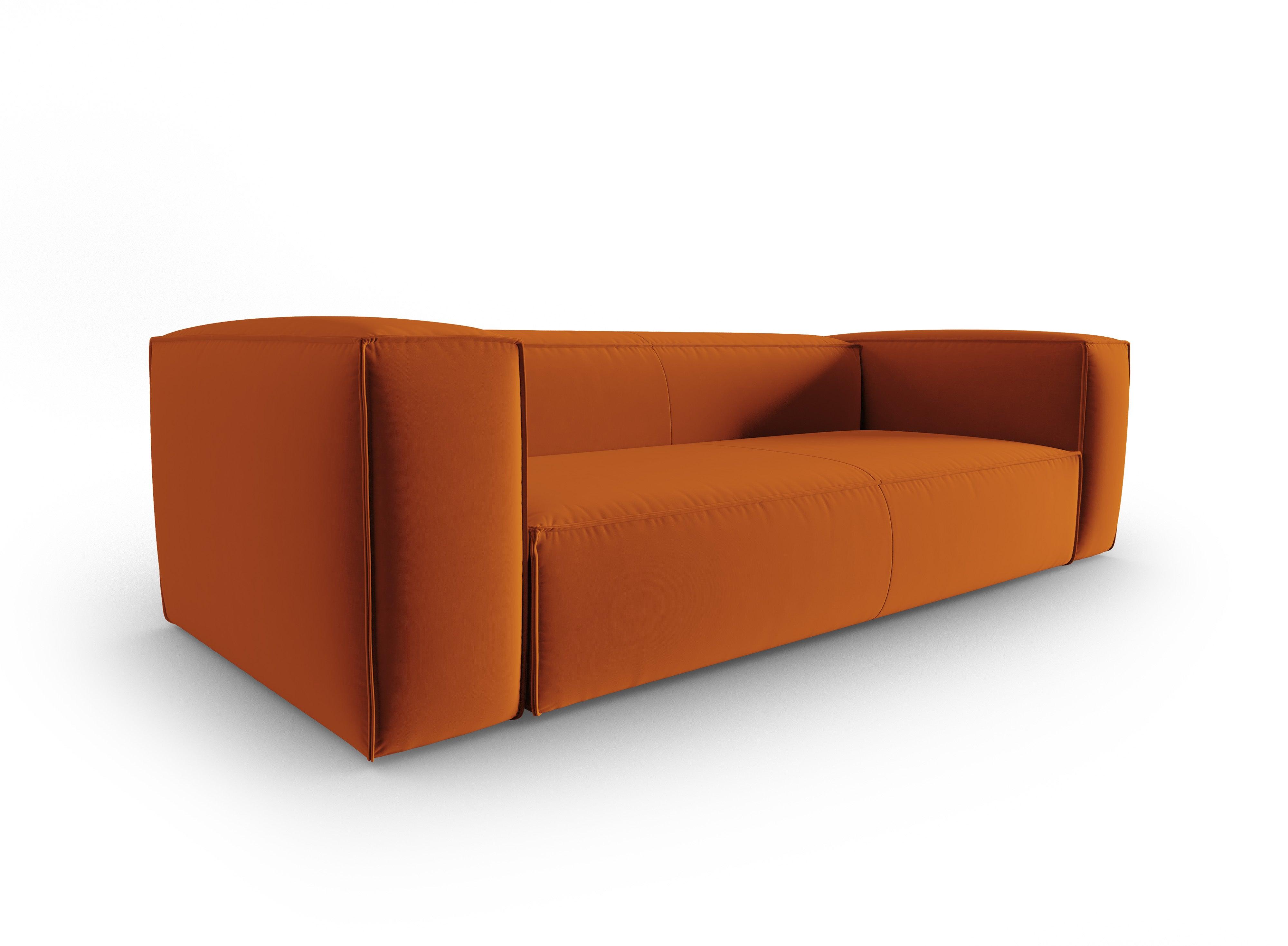 Samt 4-Sitzer-Sofa MACKAY terrakotta