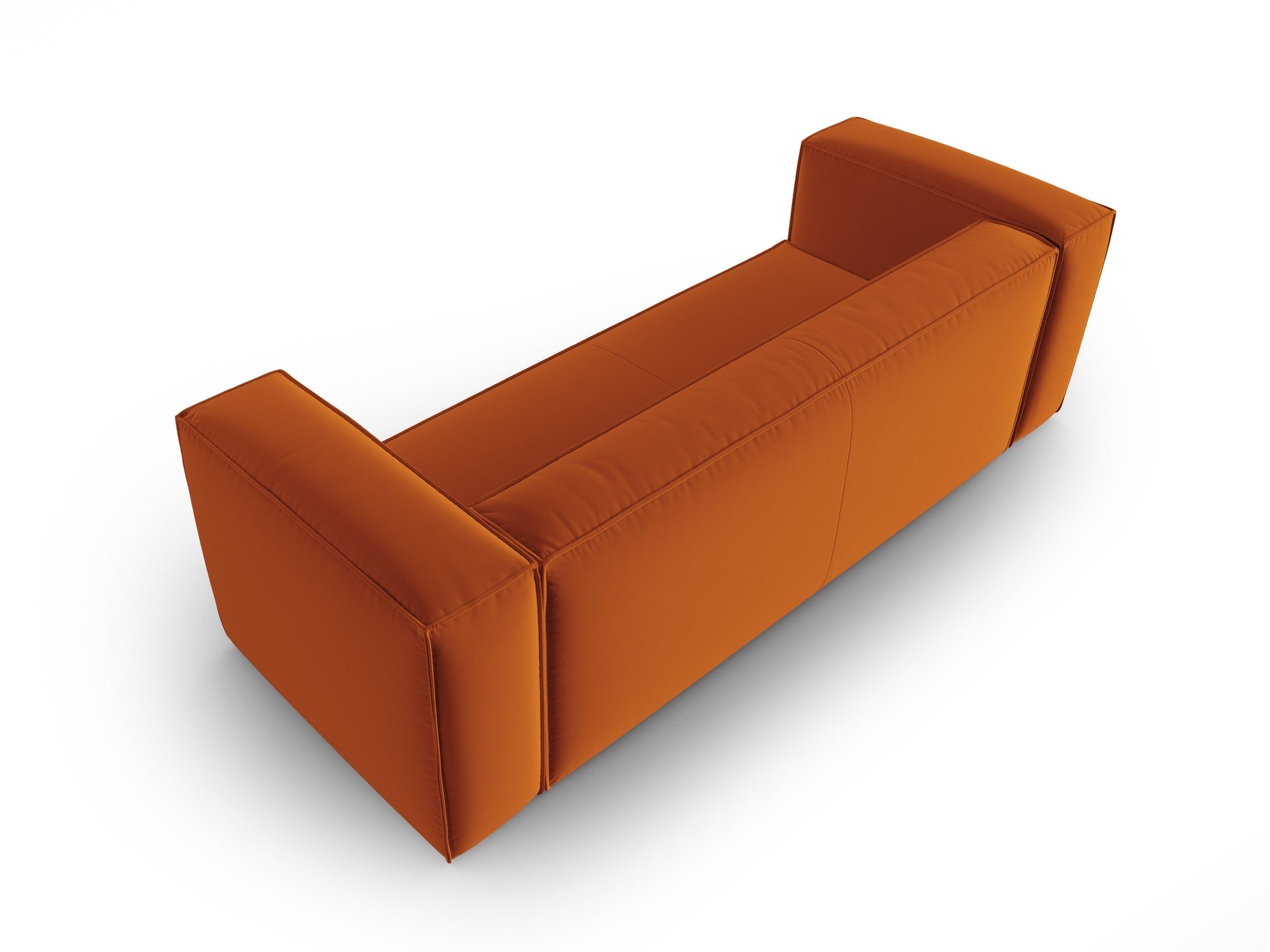 Samt 4-Sitzer-Sofa MACKAY terrakotta