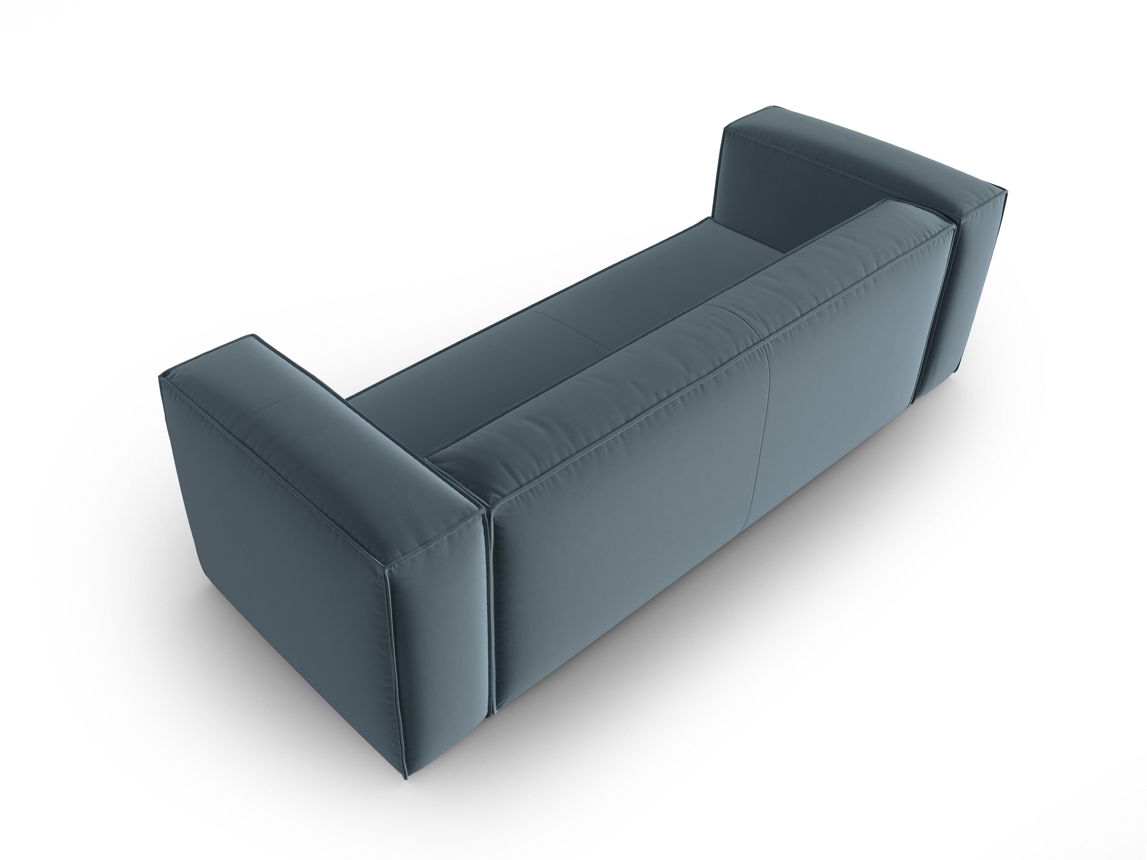 Samt 4-Sitzer-Sofa MACKAY blau