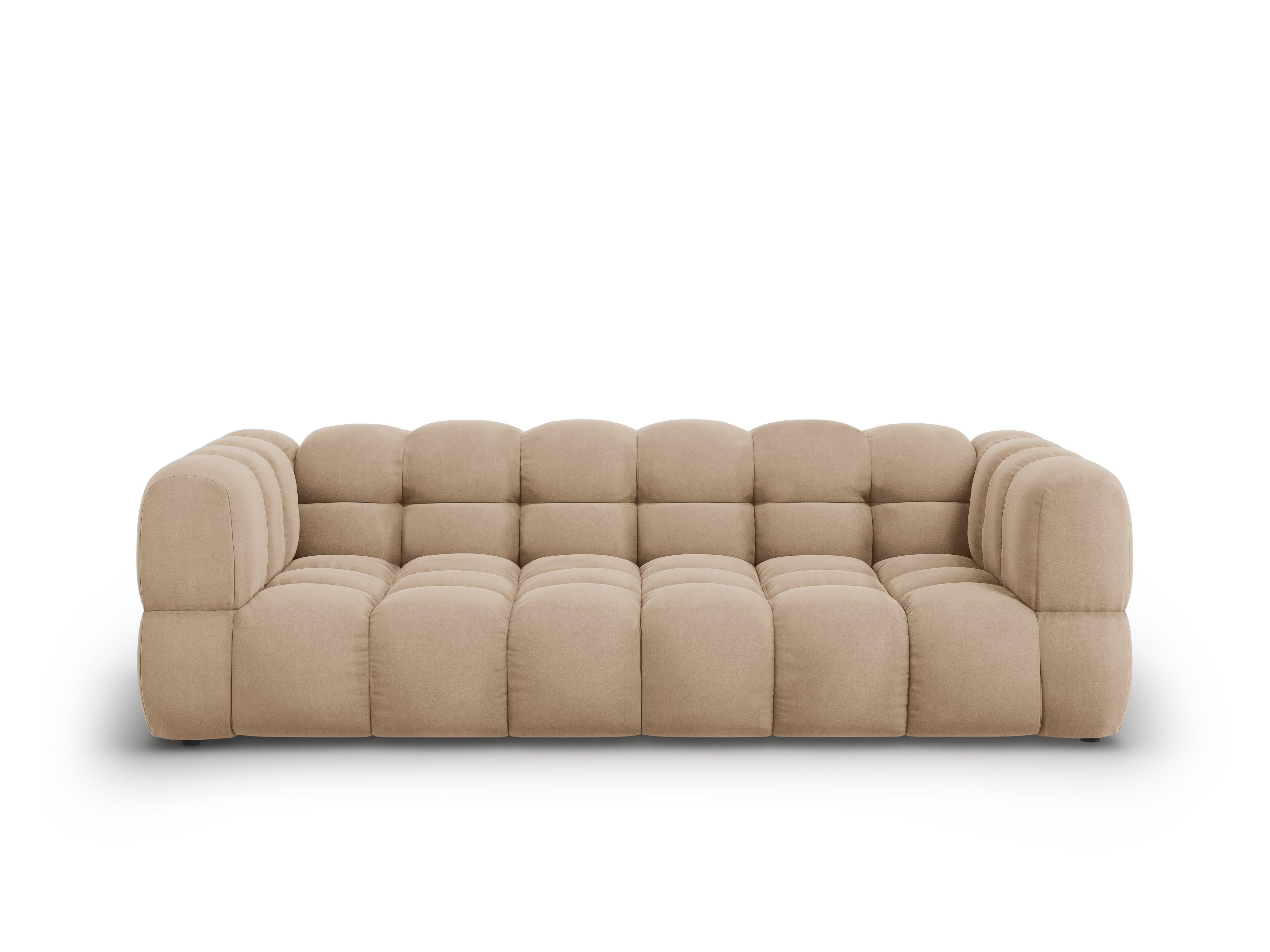 Sofa aksamitna 4-osobowa SKY piaskowy Cosmopolitan Design    Eye on Design