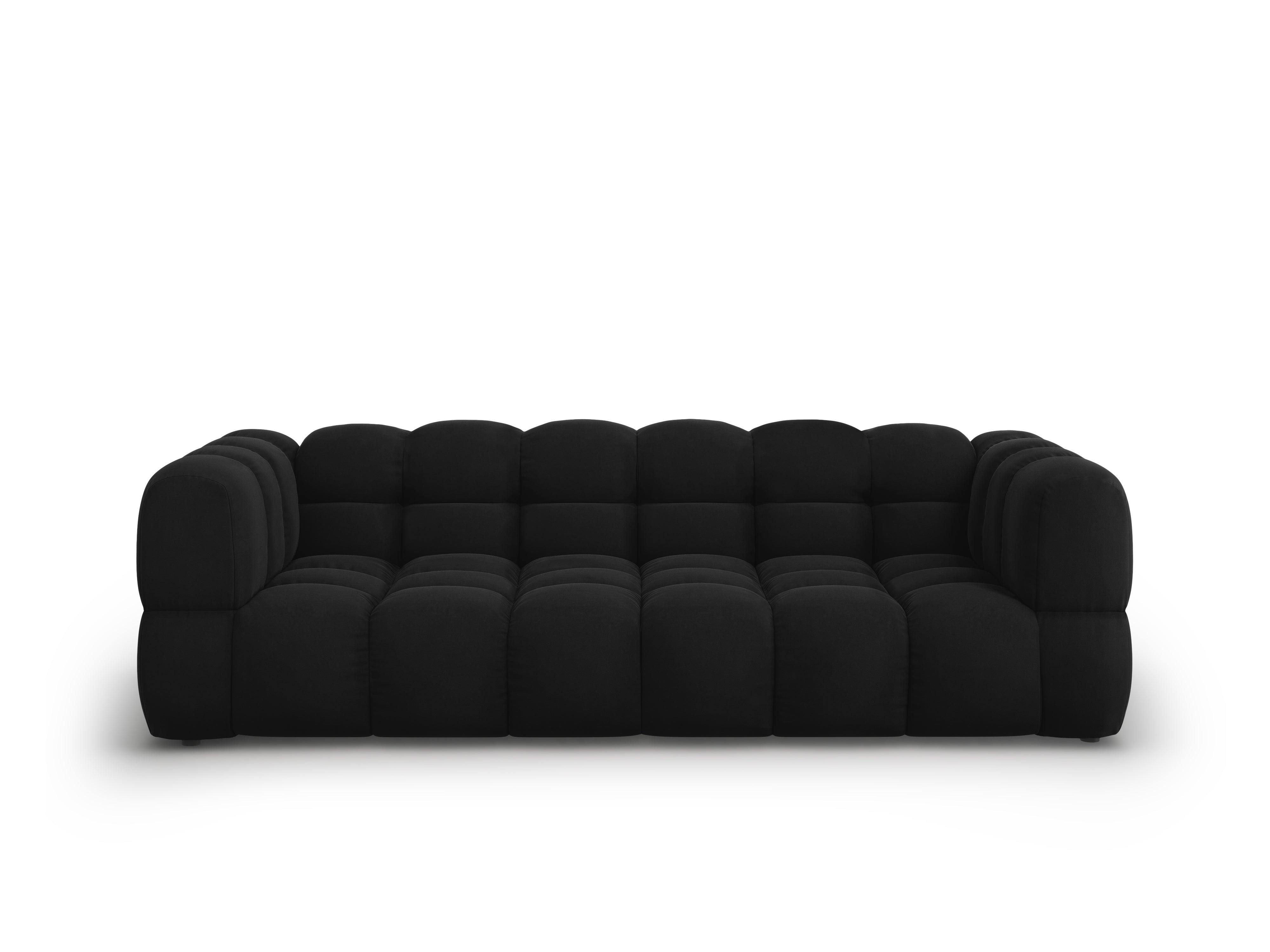 Sofa aksamitna 4-osobowa SKY czarny Cosmopolitan Design    Eye on Design