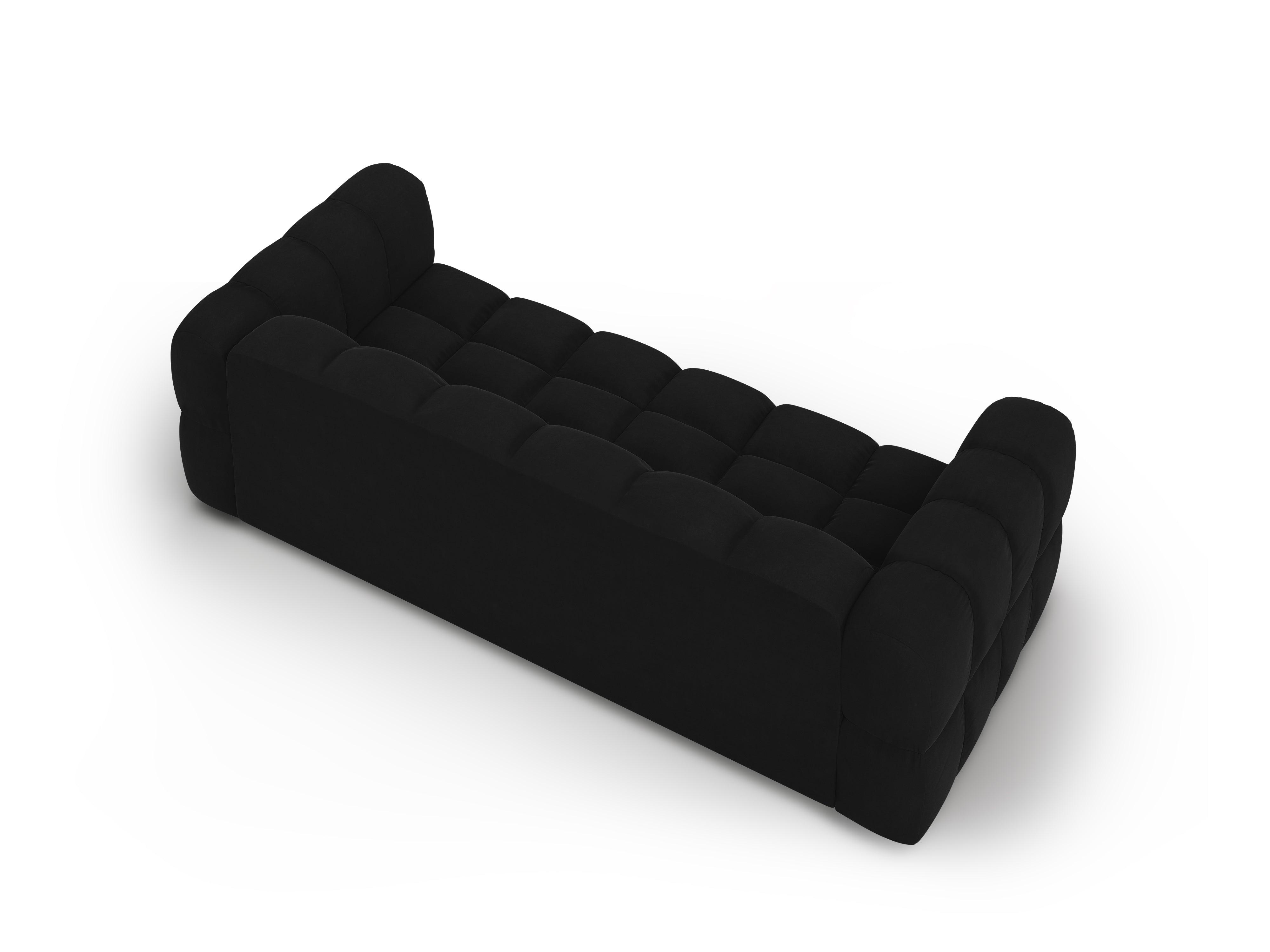 Sofa aksamitna 4-osobowa SKY czarny Cosmopolitan Design    Eye on Design