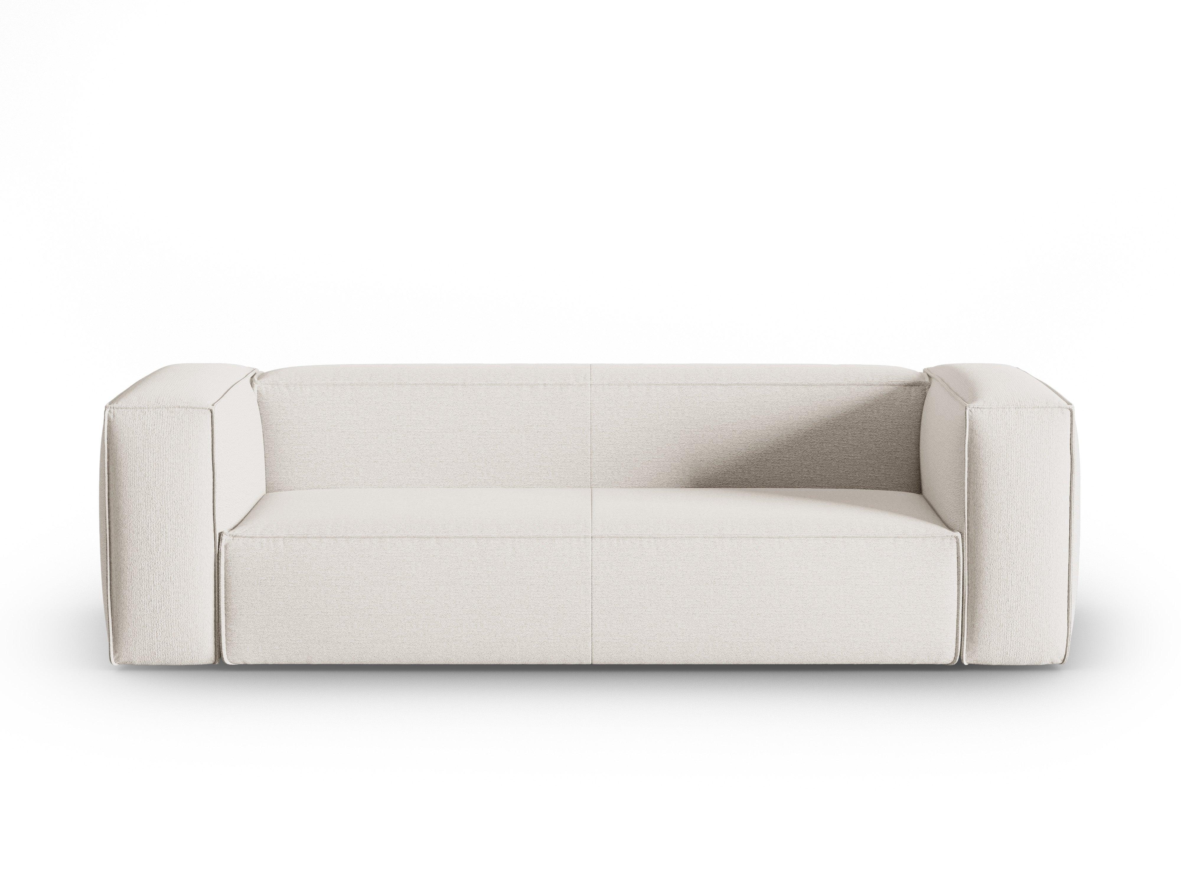 4-Sitzer-Sofa MACKAY elfenbeinfarbener Bouclé