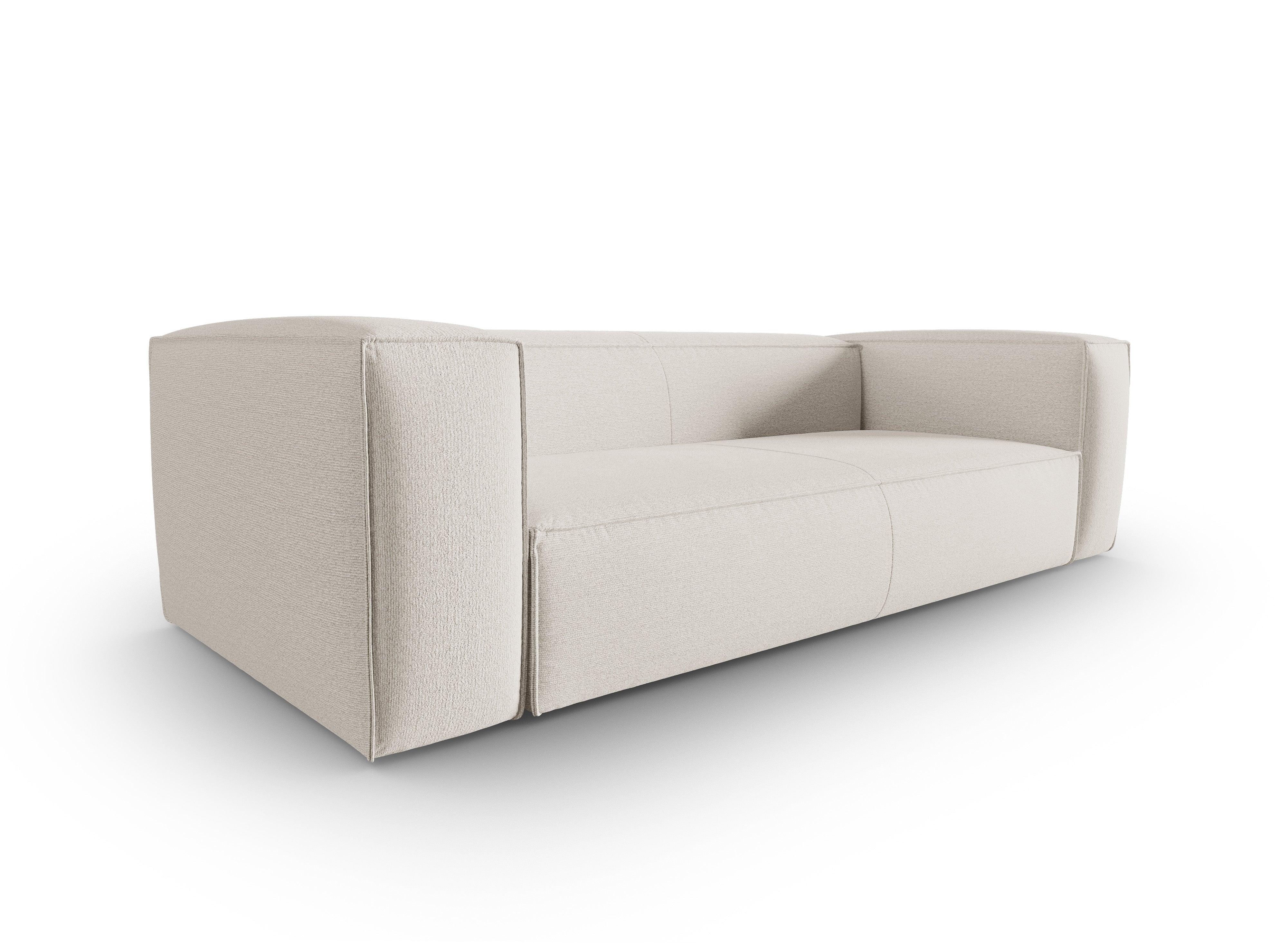 4-Sitzer-Sofa MACKAY elfenbeinfarbener Bouclé