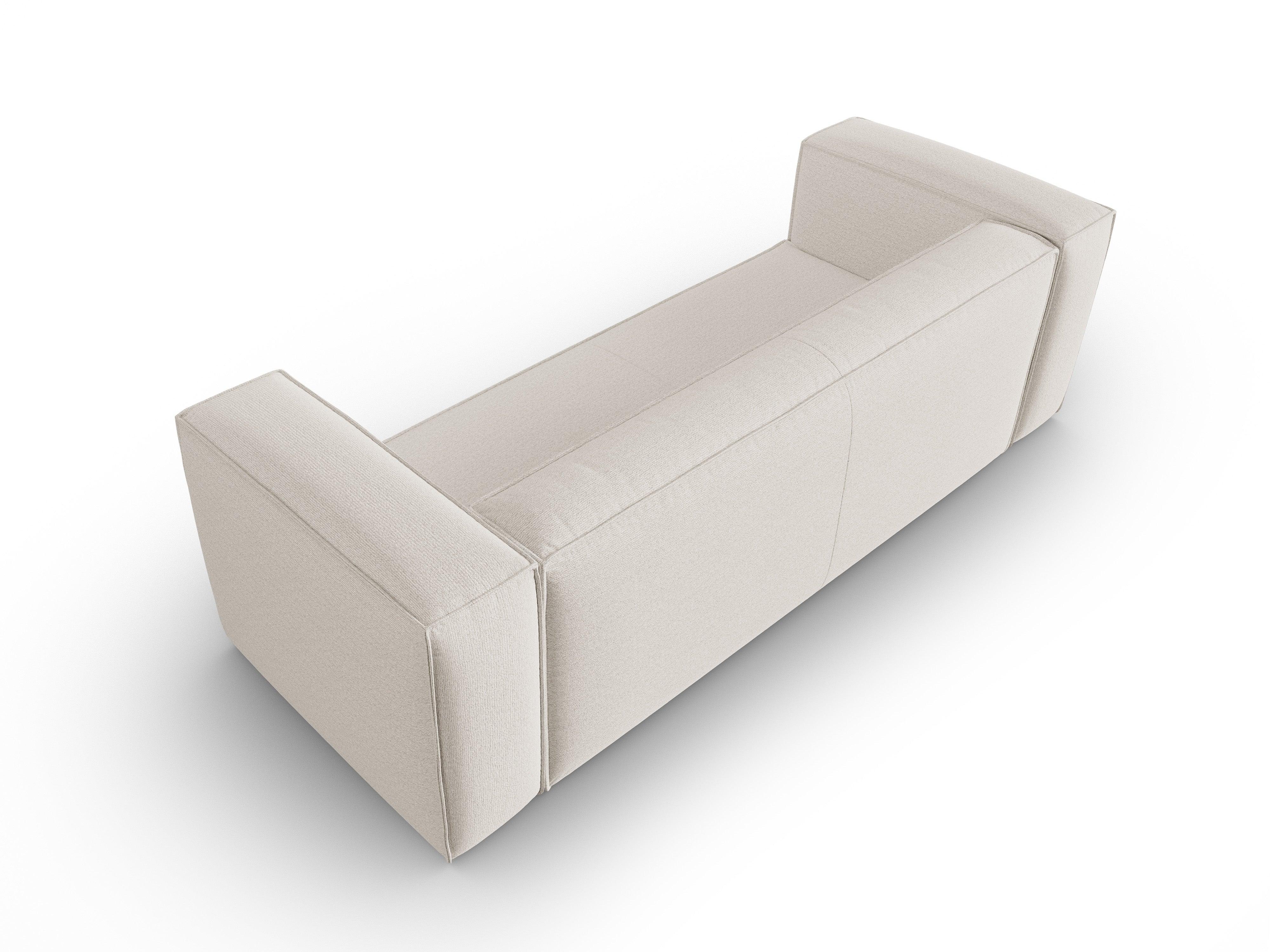 4-Sitzer-Sofa MACKAY elfenbeinfarbener Bouclé