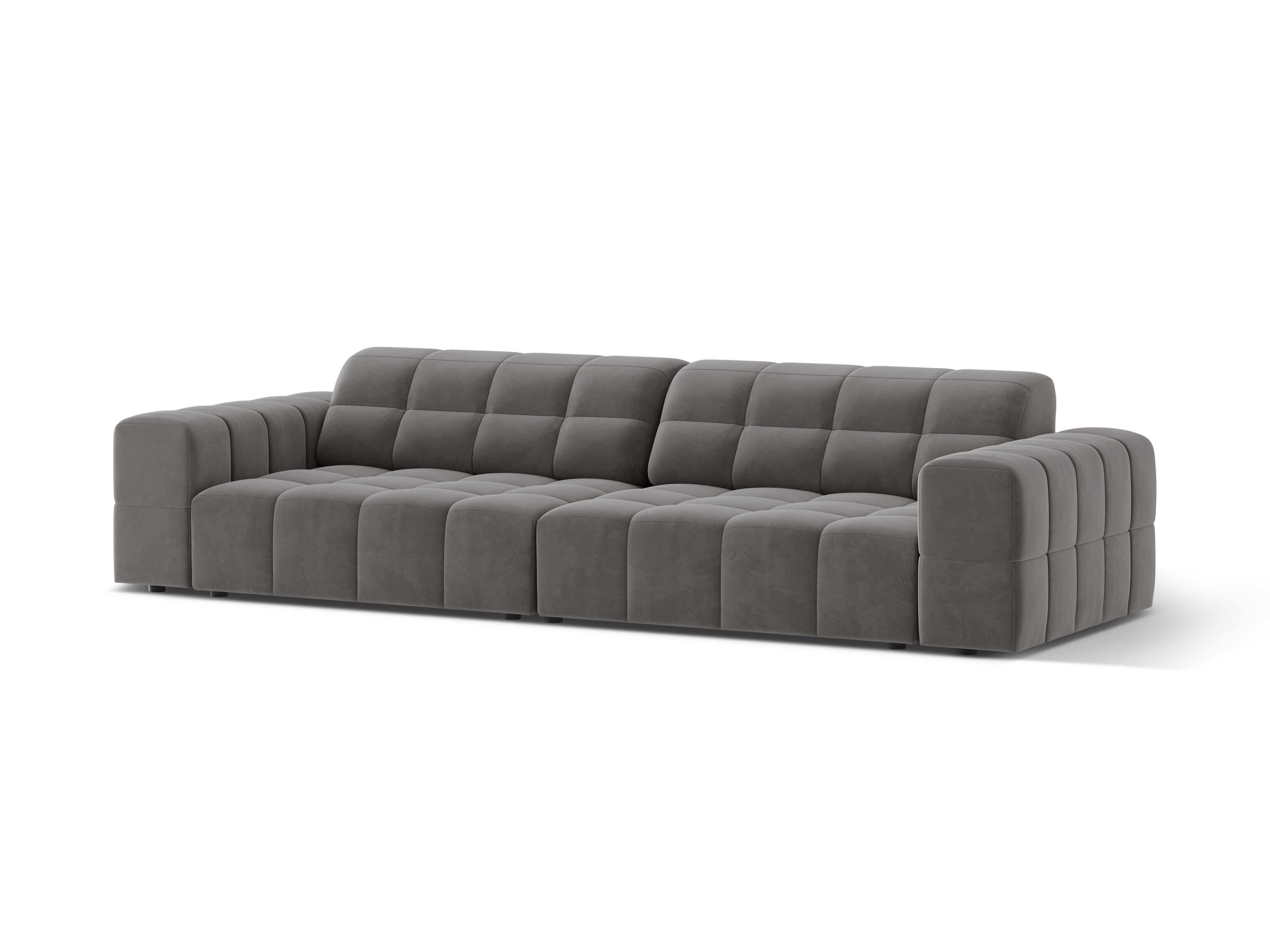 4-Sitzer-Samtsofa grau Chicago