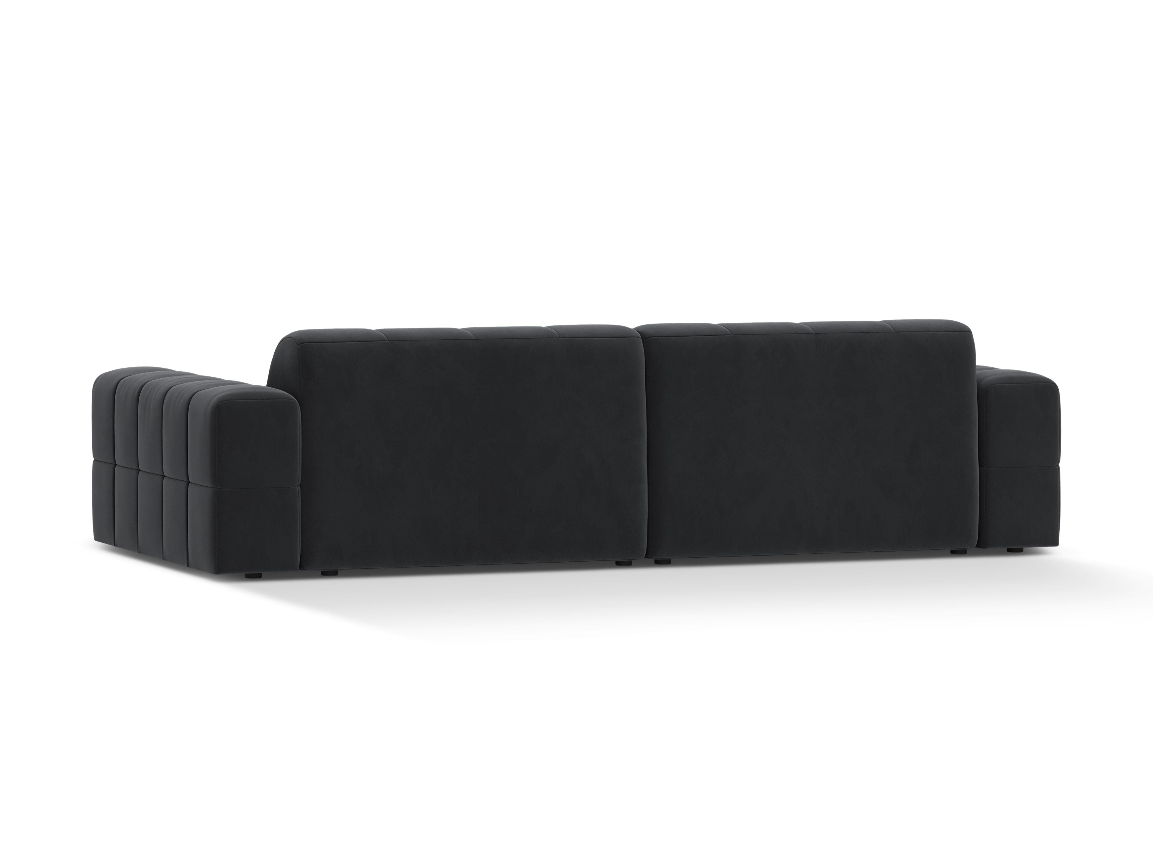 Samtsofa 4-Personen Chicago Dark Grey