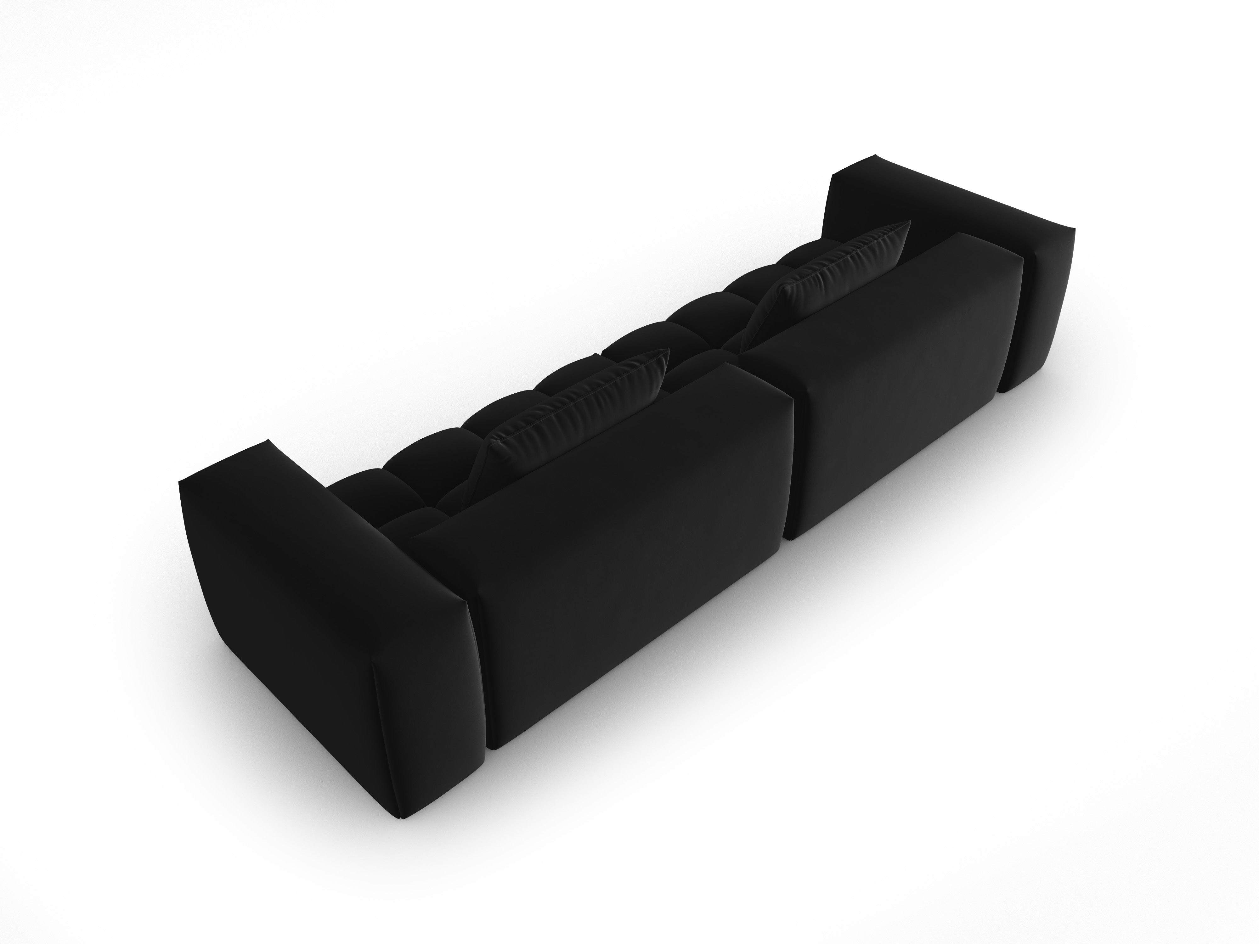 Sofa aus Samt für 5 Personen VERONA schwarz
