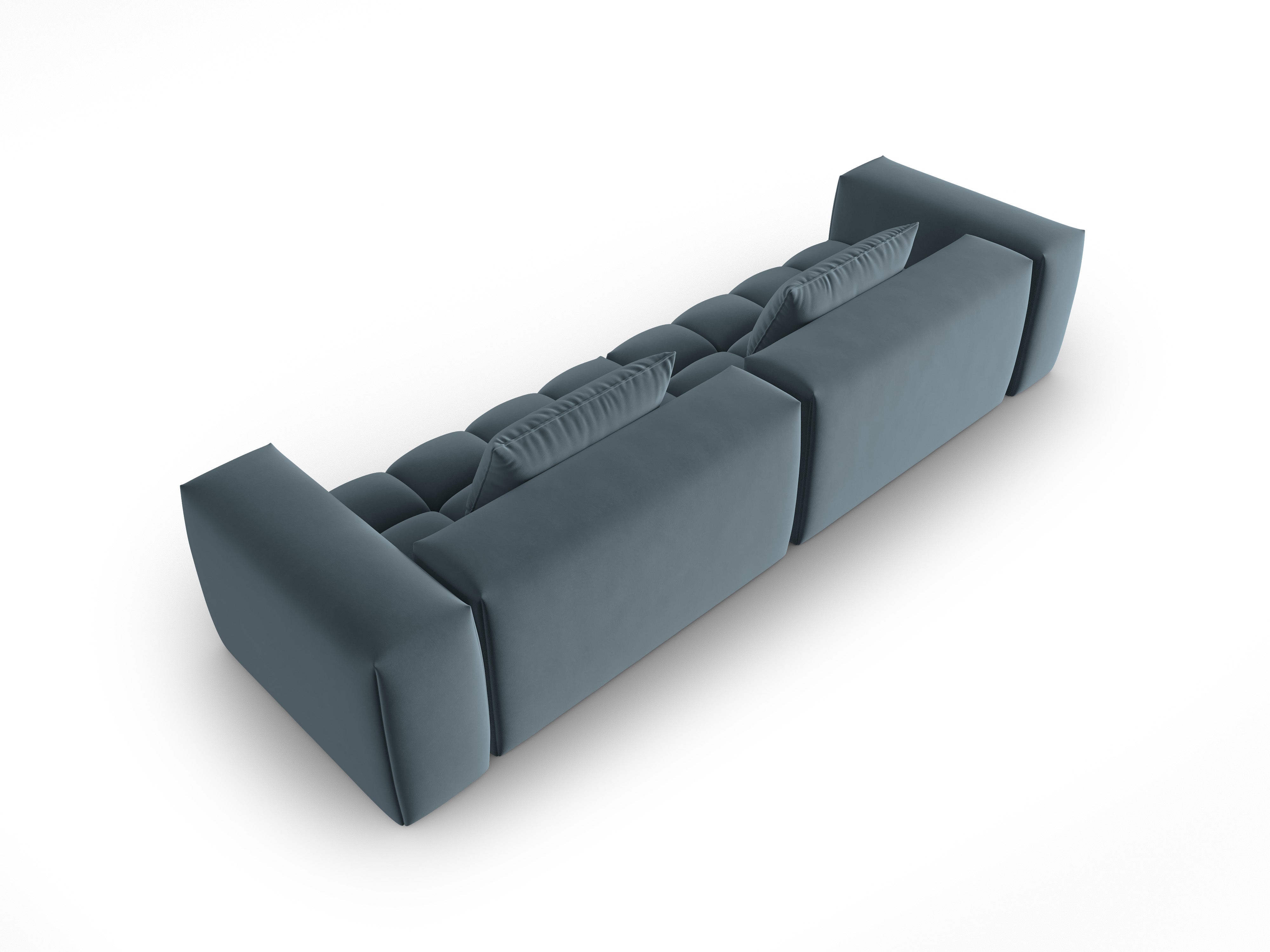 Velvet Sofa for 5 People VERONA blue