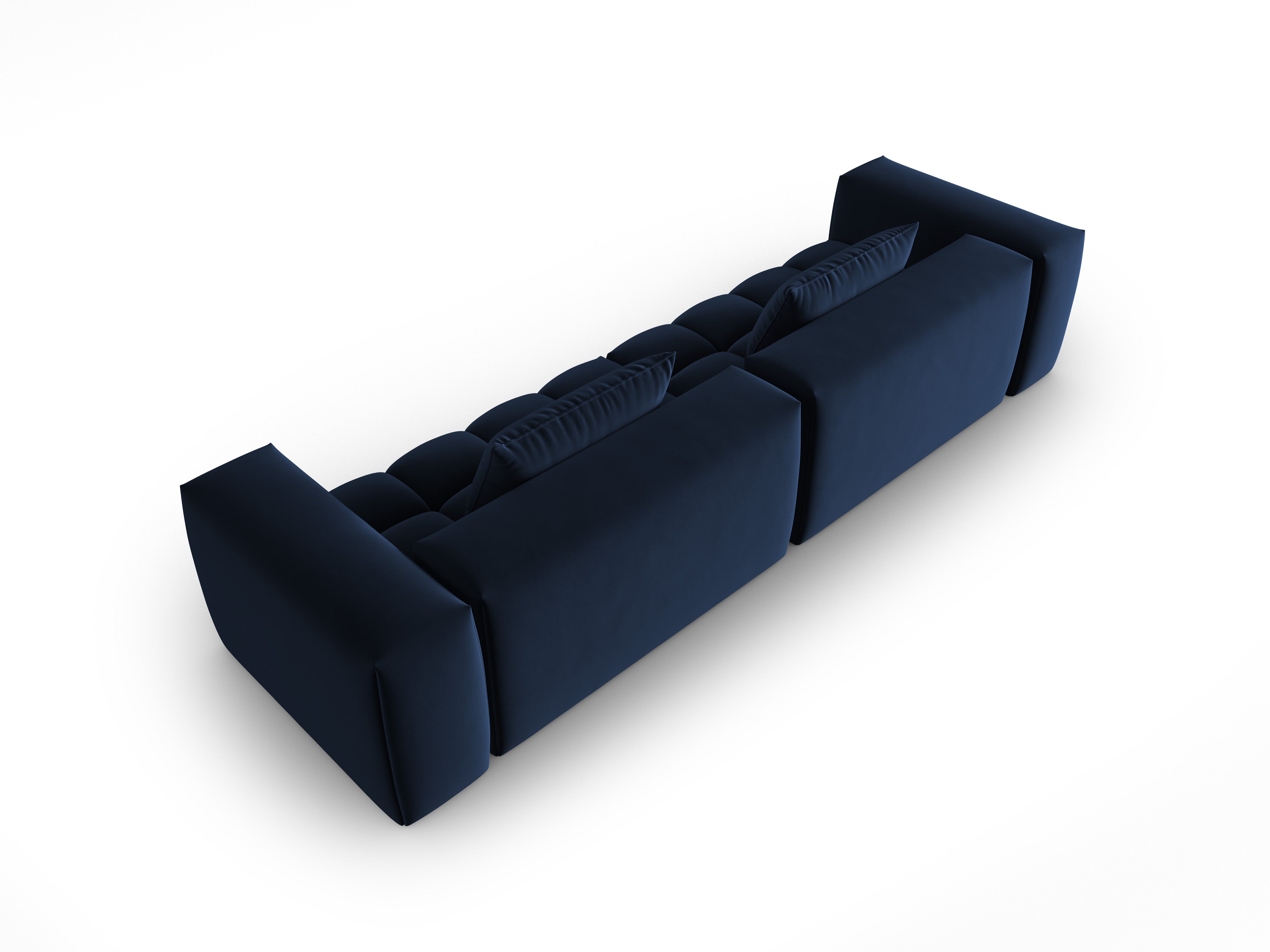 Royal Blue Velvet Sofa for 5 - VERONA