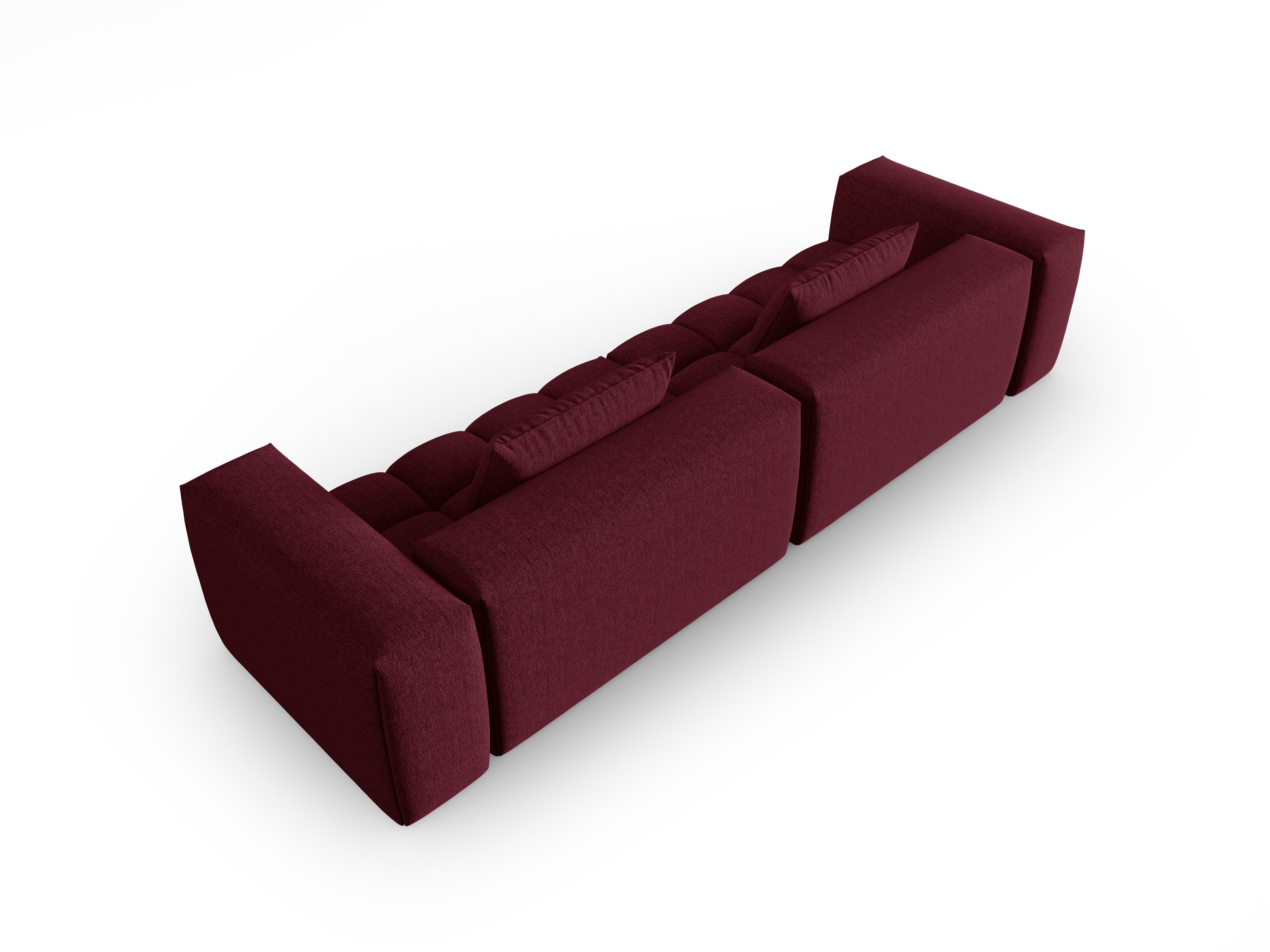 Sofa 5-sitzig VERONA burgunderrot