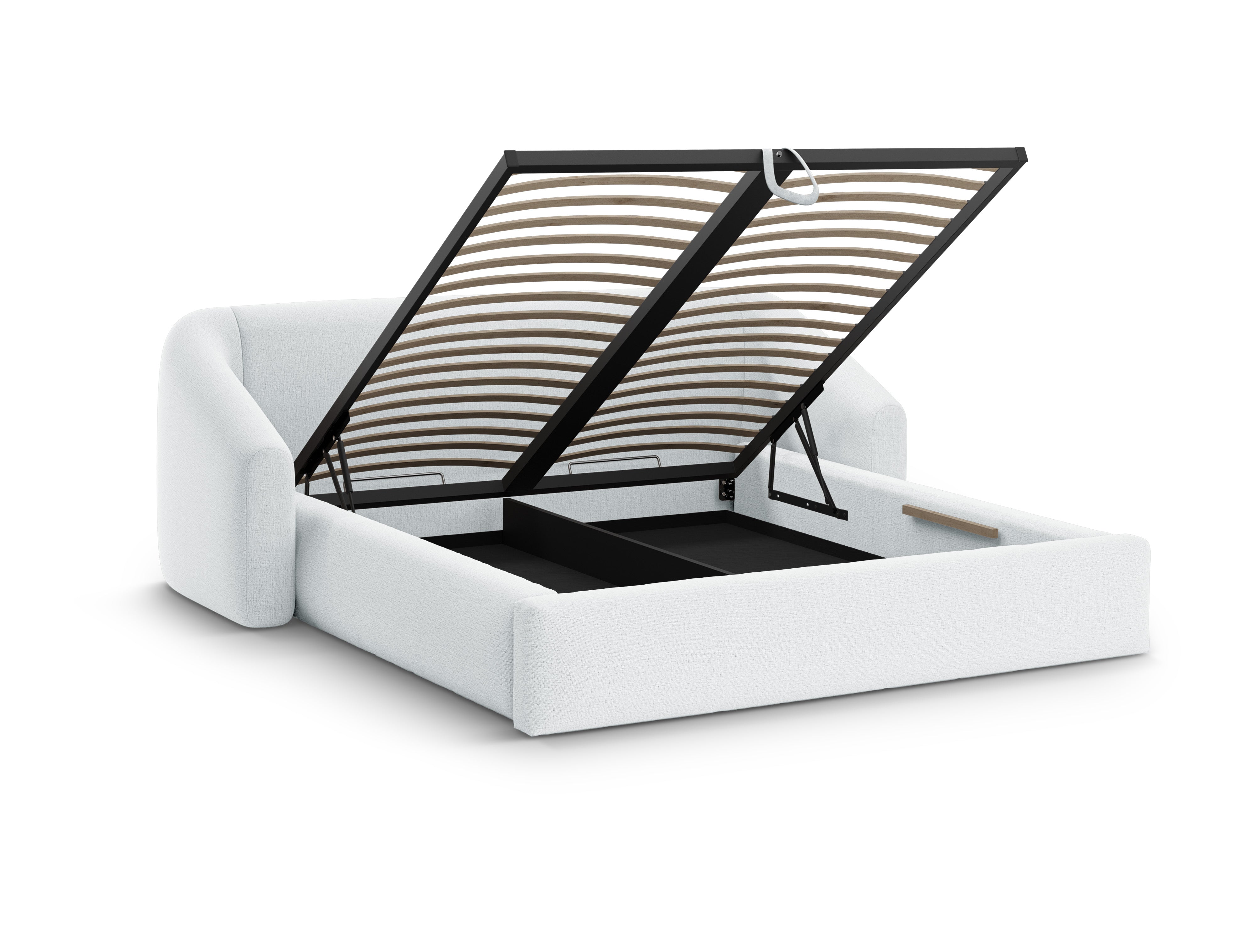 CAMPI light gray chenille bed