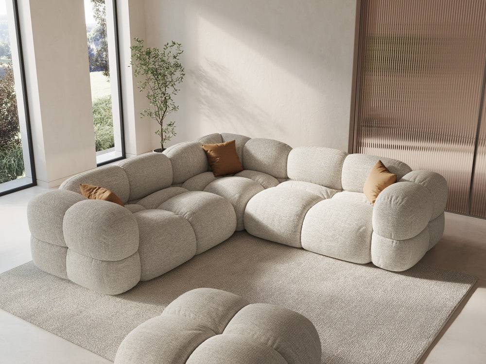 Symmetrical Corner Sofa LORETTO Light Beige
