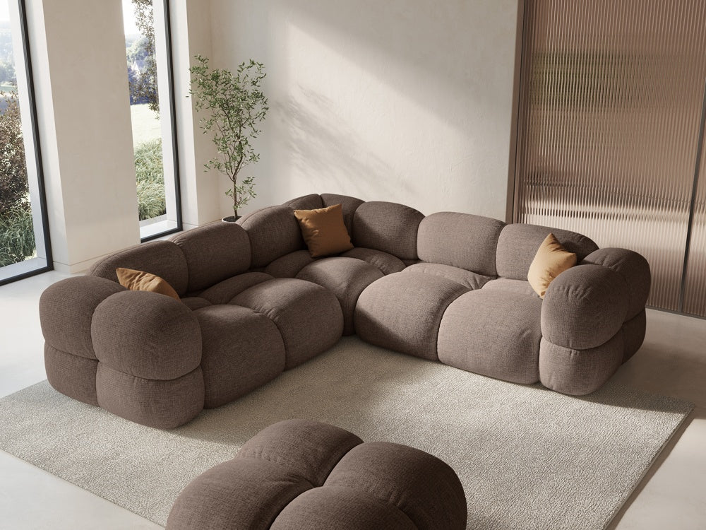 Symmetrical Corner Sofa LORETTO Cappuccino