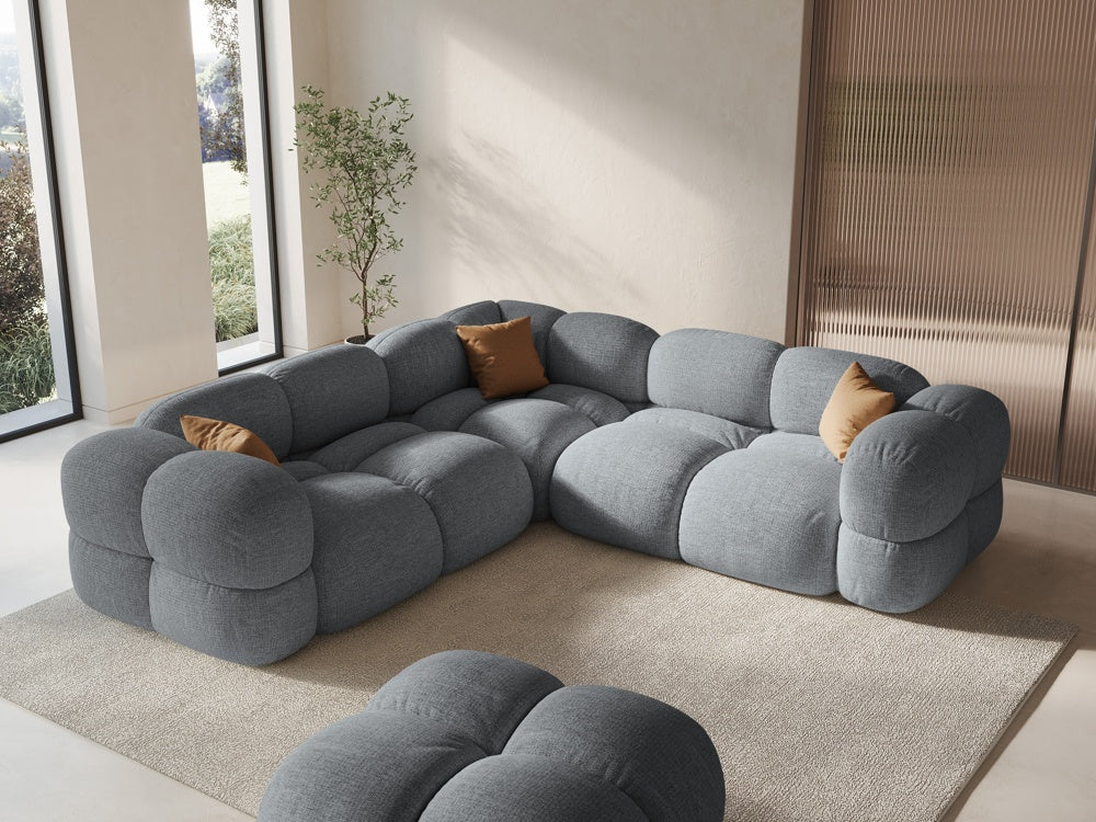Symmetrical Corner Sofa LORETTO Gray-Blue