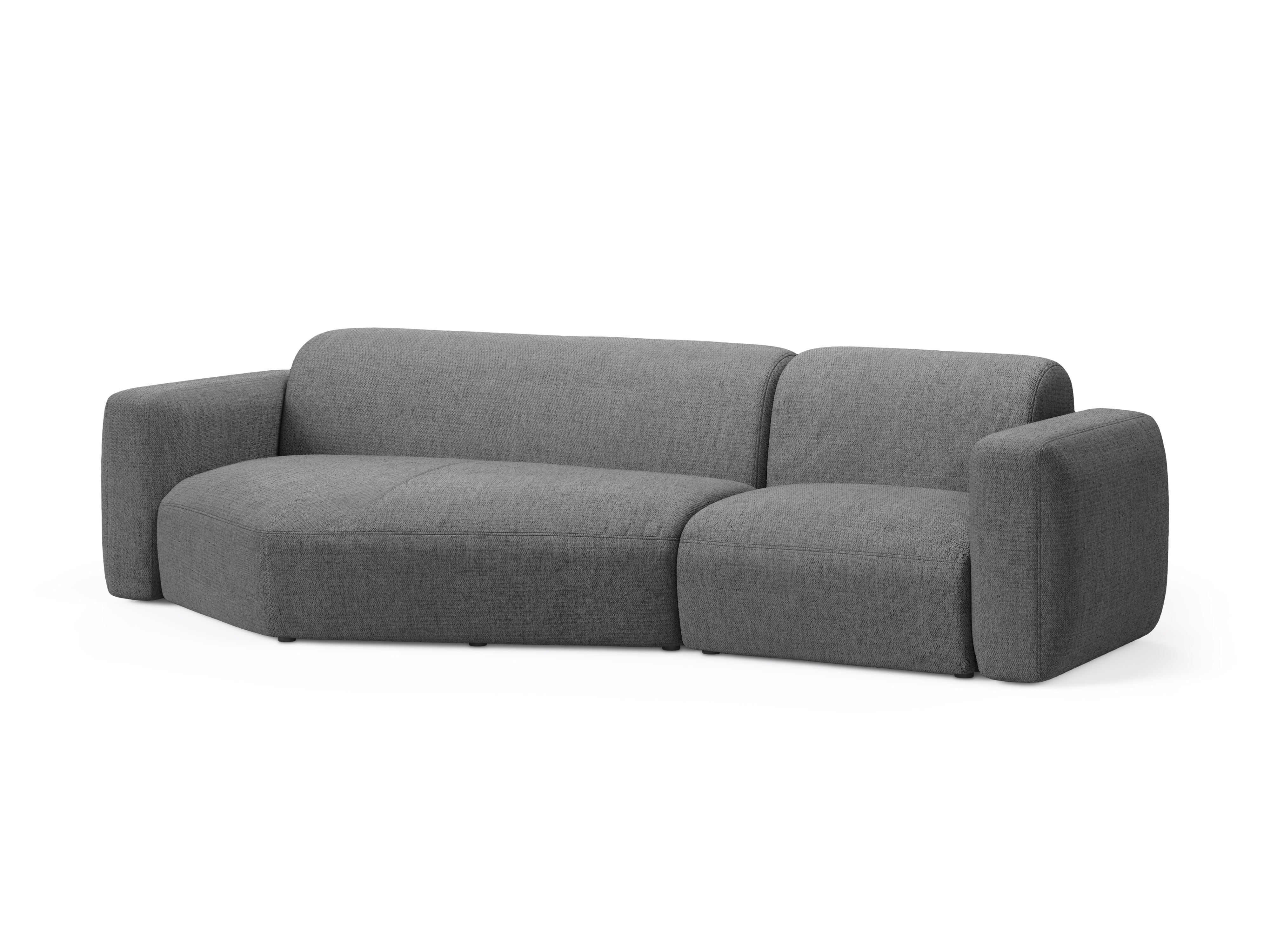 Linksseitige Eckcouch STRINO graues Chenille