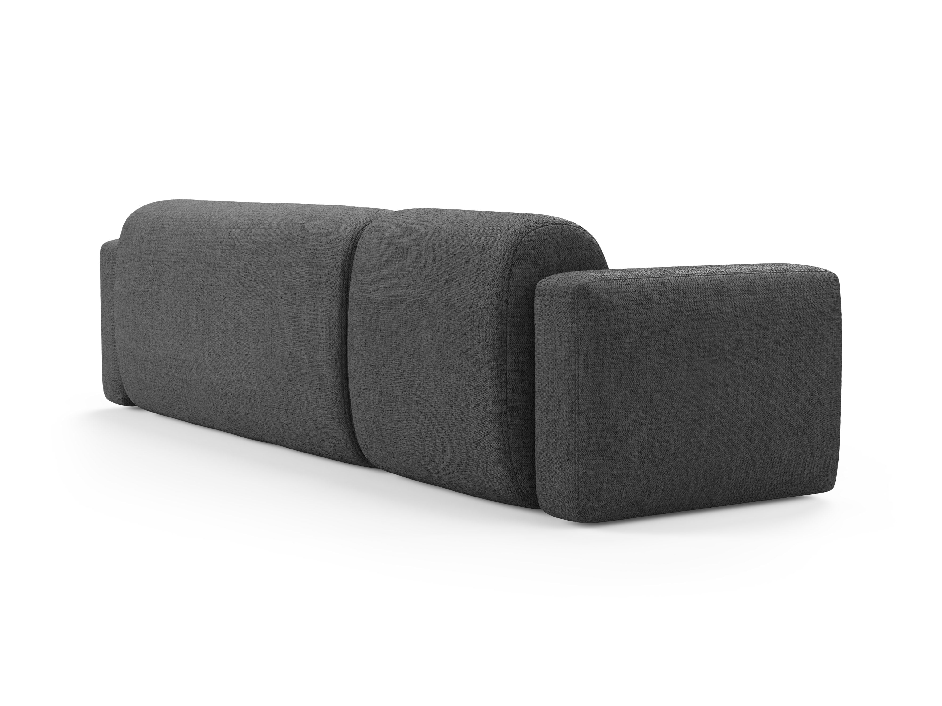 Linksseitige Eckcouch STRINO graues Chenille